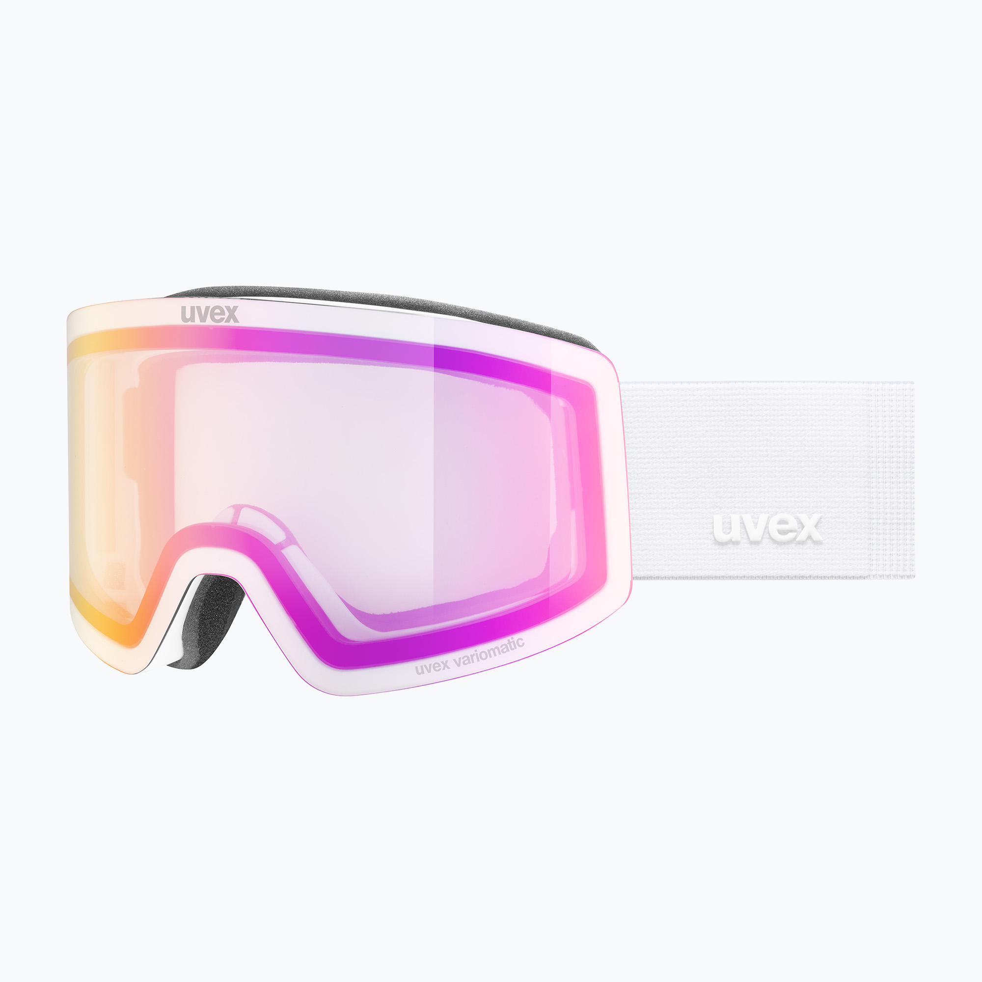 Skibrille UVEX Provoqe V white matt/vario pink mirror (Provoqe V 55/0/681/1130)