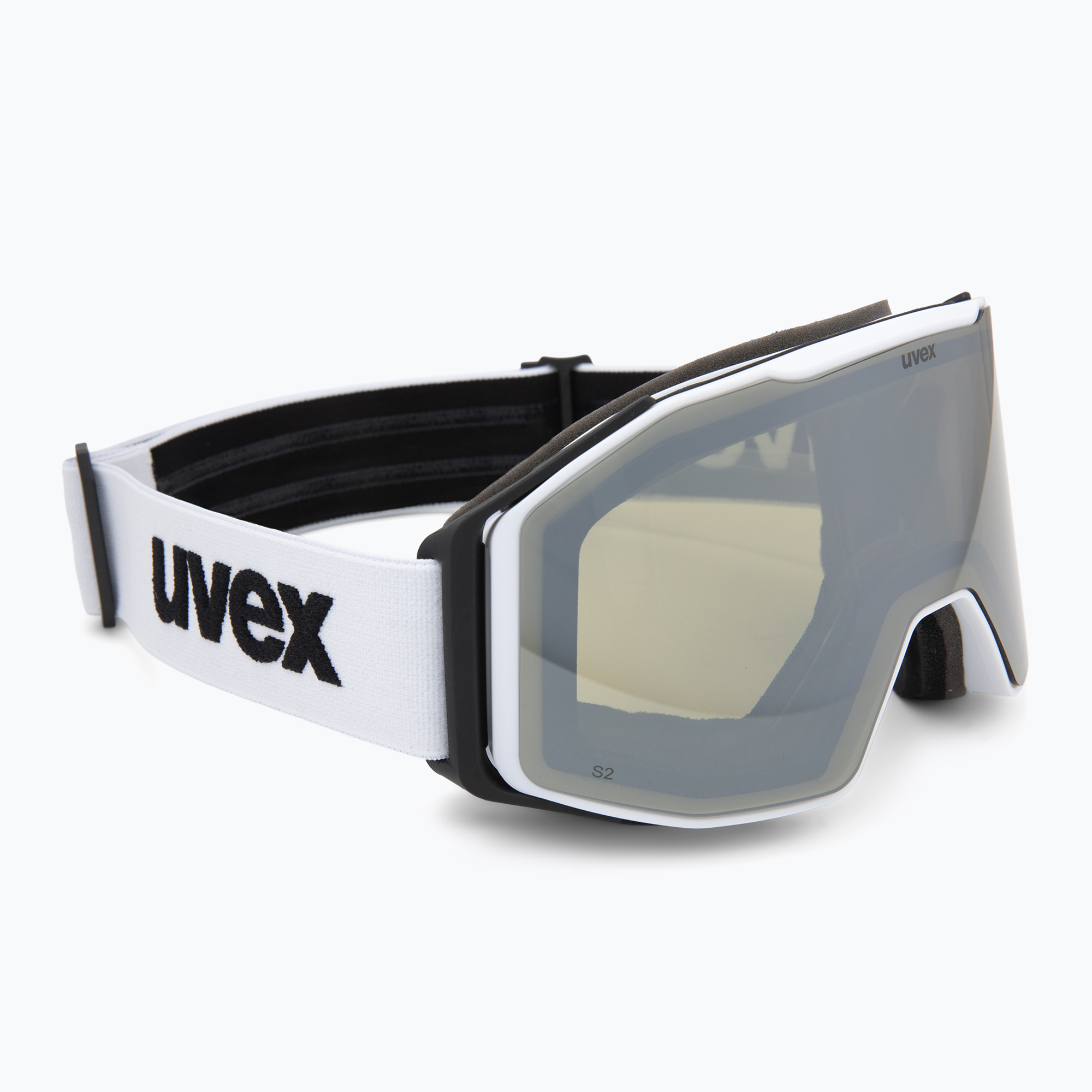 Скиорски очила UVEX Gravity FM white matt/mirror silver/green/clear