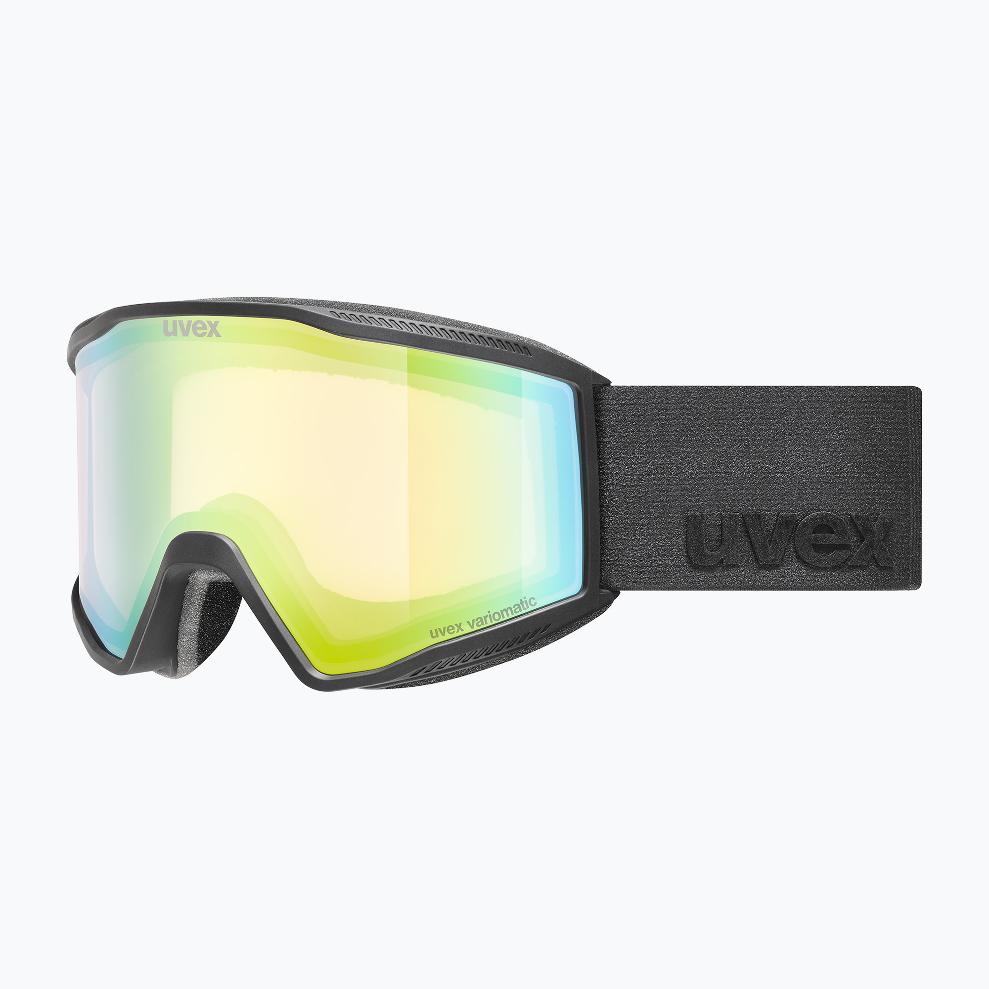 Ski goggles Uvex Blast V black matt/vario green mirror