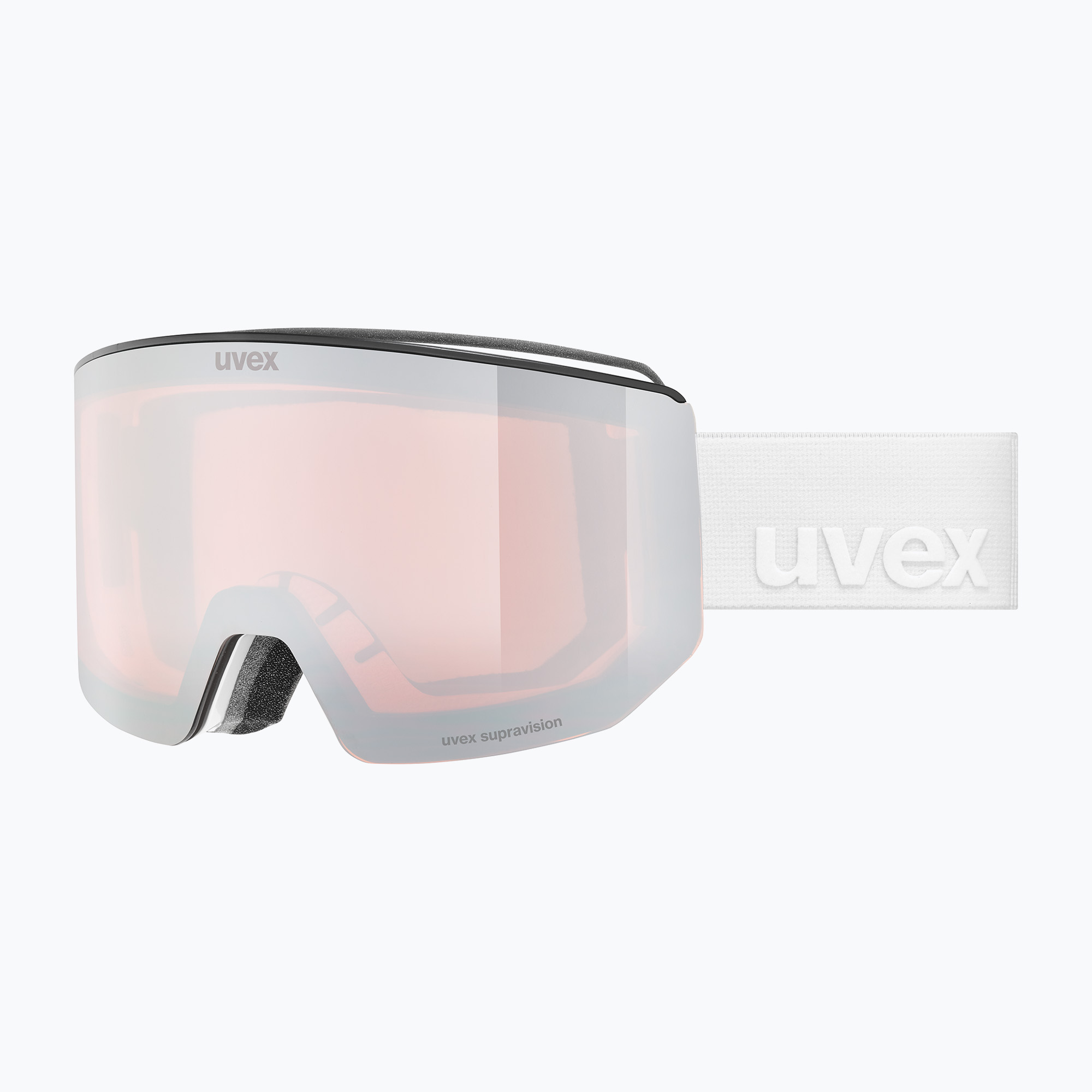 Скиорска маска Uvex Lace Attract FM white matt/mirror silver