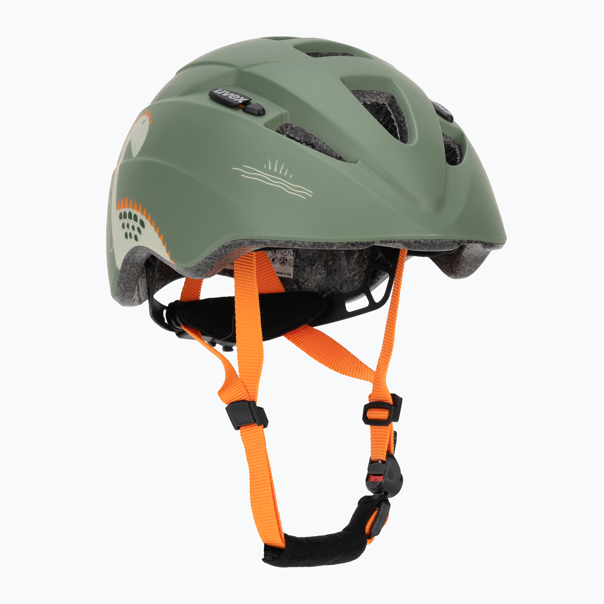 Cască de ciclism pentru copii UVEX Kid 2 CC sage green dino matt