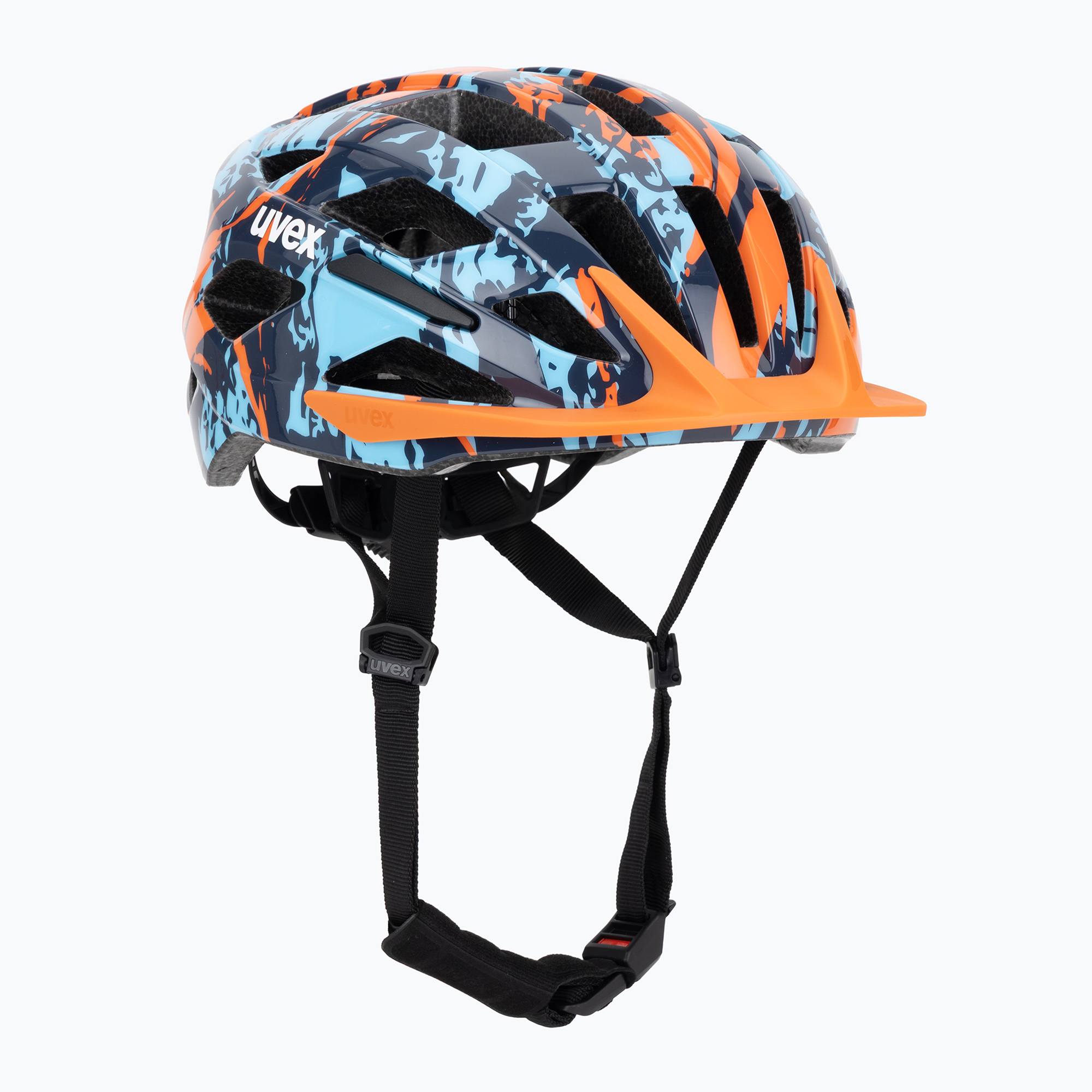 Cască de ciclism pentru copii UVEX Air Wing 2 papaya/bubble blue