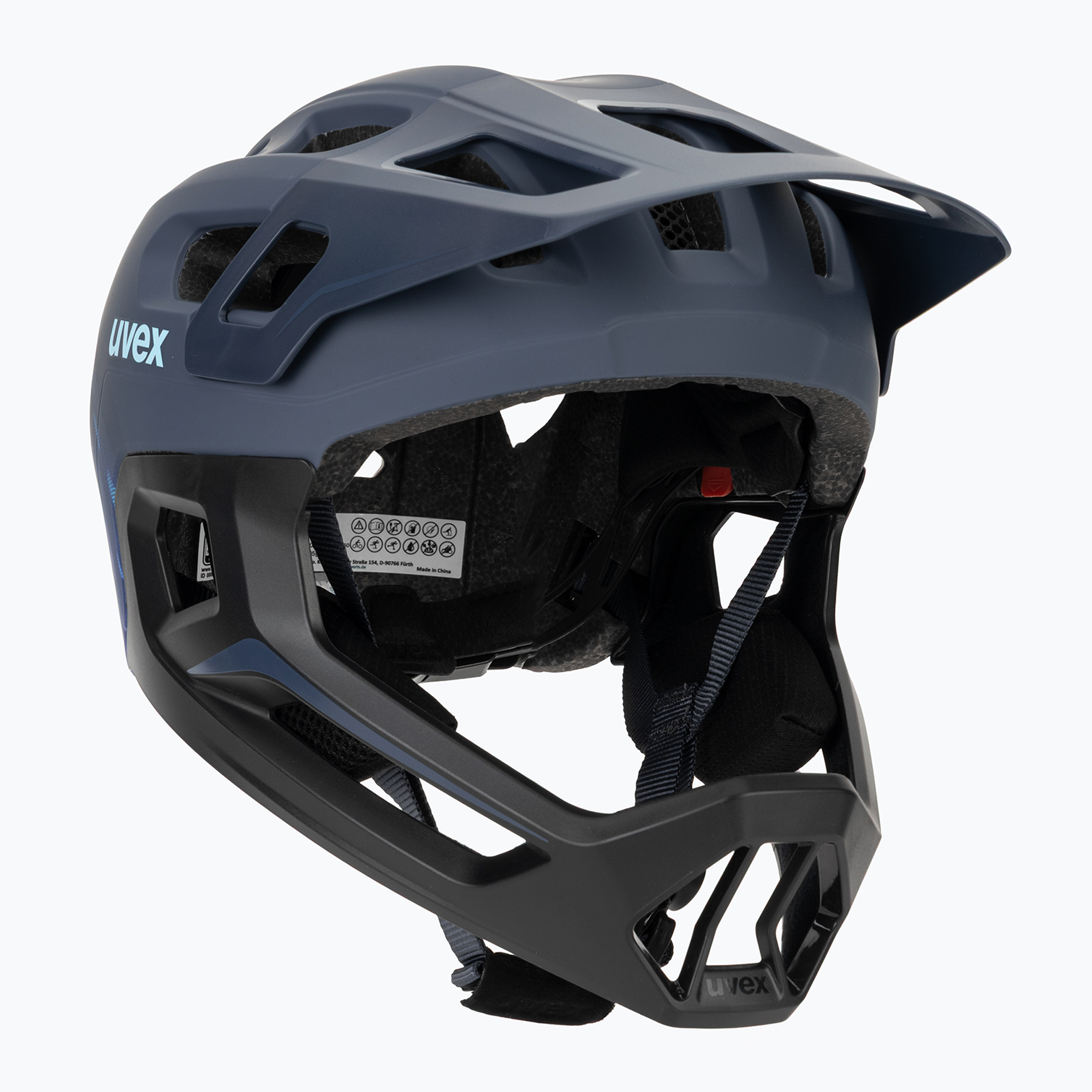 Cască de ciclism pentru copii UVEX React Fullface Jr dusk blue matt