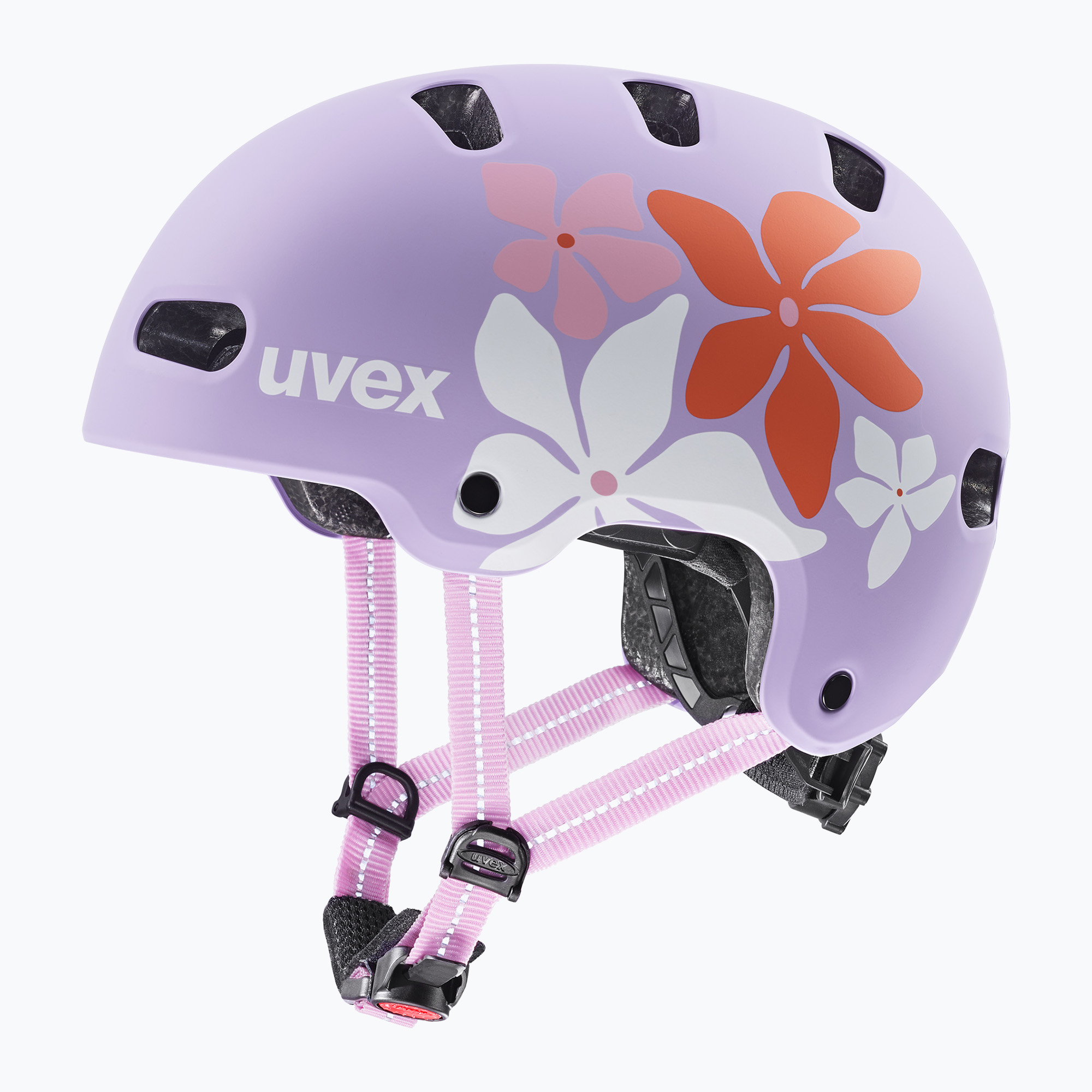 Детска каска UVEX Kid 4 Style flower lilac matt