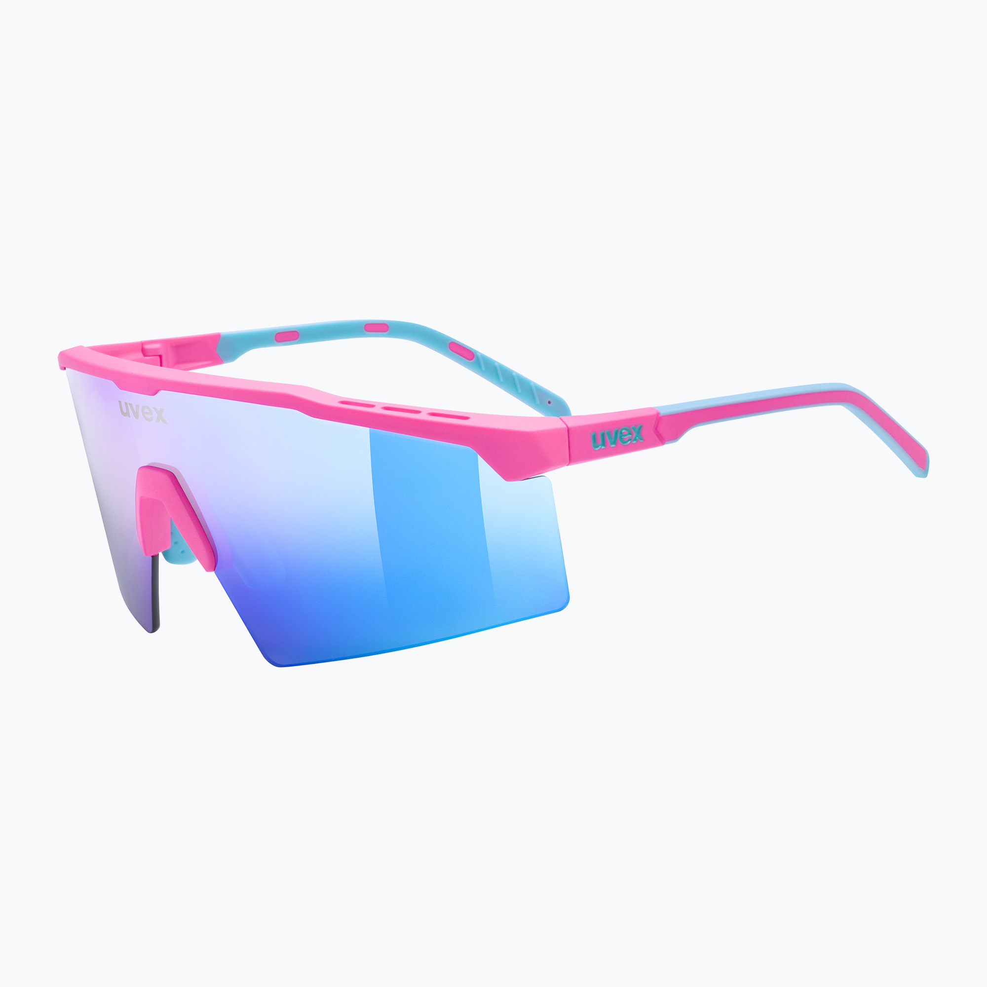 Слънчеви очила UVEX Flowline pink matt/mirror blue