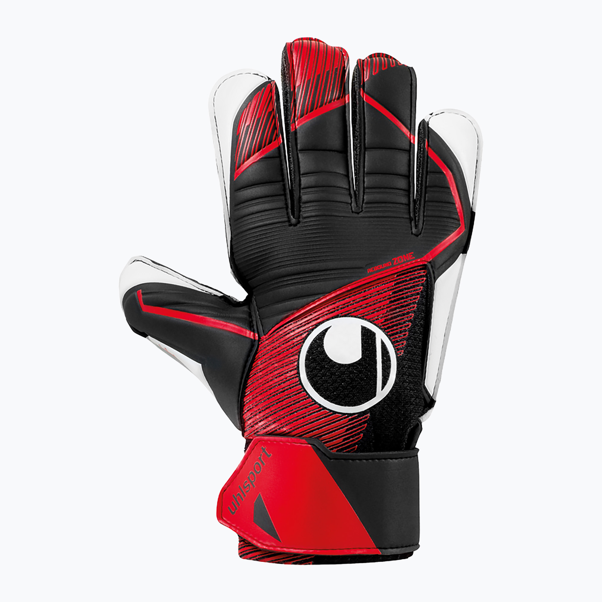 Uhlsport Powerline Starter Guanti da portiere morbidi nero/rosso/bianco (3) (Powerline Starter Soft 101131201)