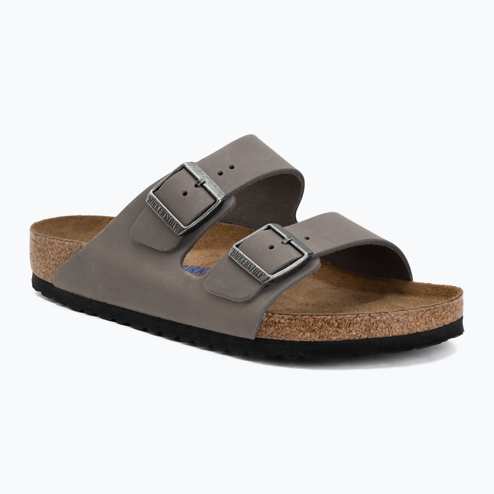 Klapki BIRKENSTOCK Arizona Soft Footbed Oiled Leather Regular iron 