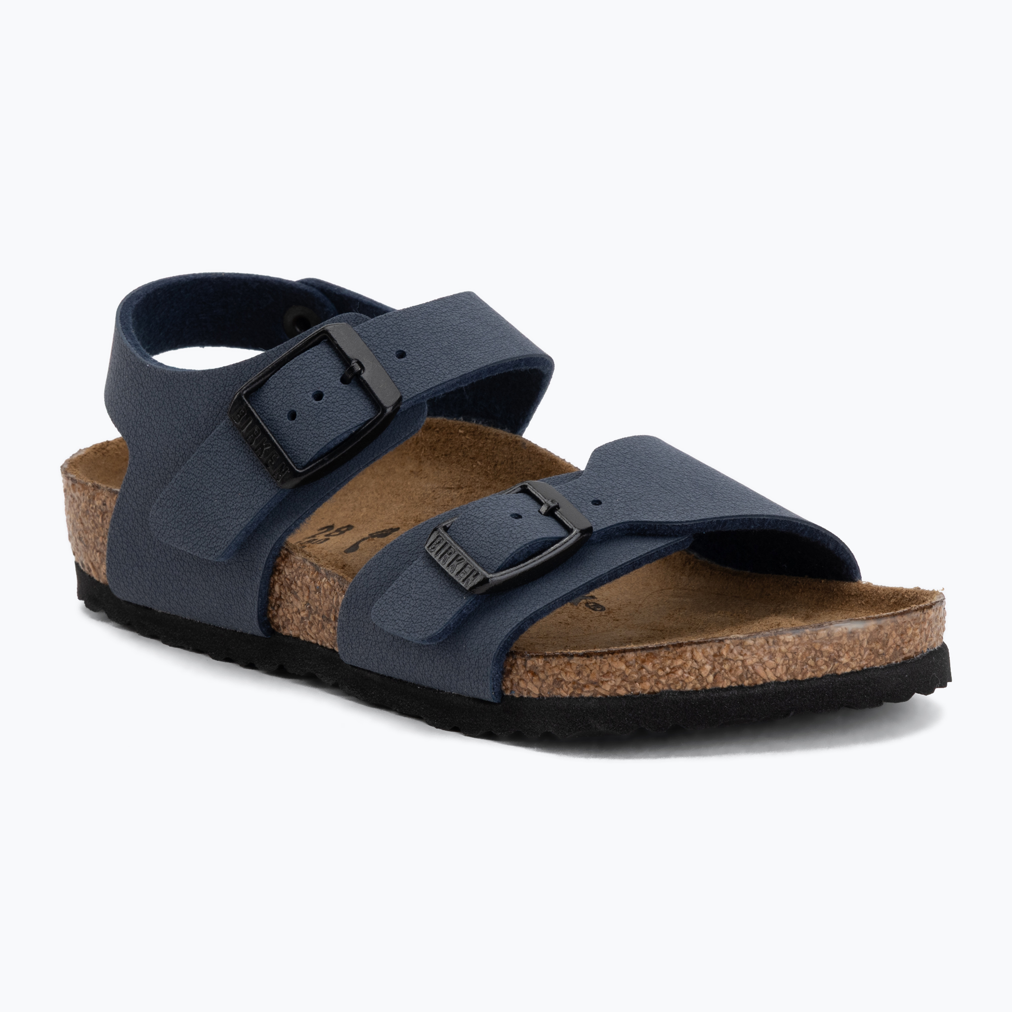 Sandały dziecięce BIRKENSTOCK New York Birkibuc Narrow navy 