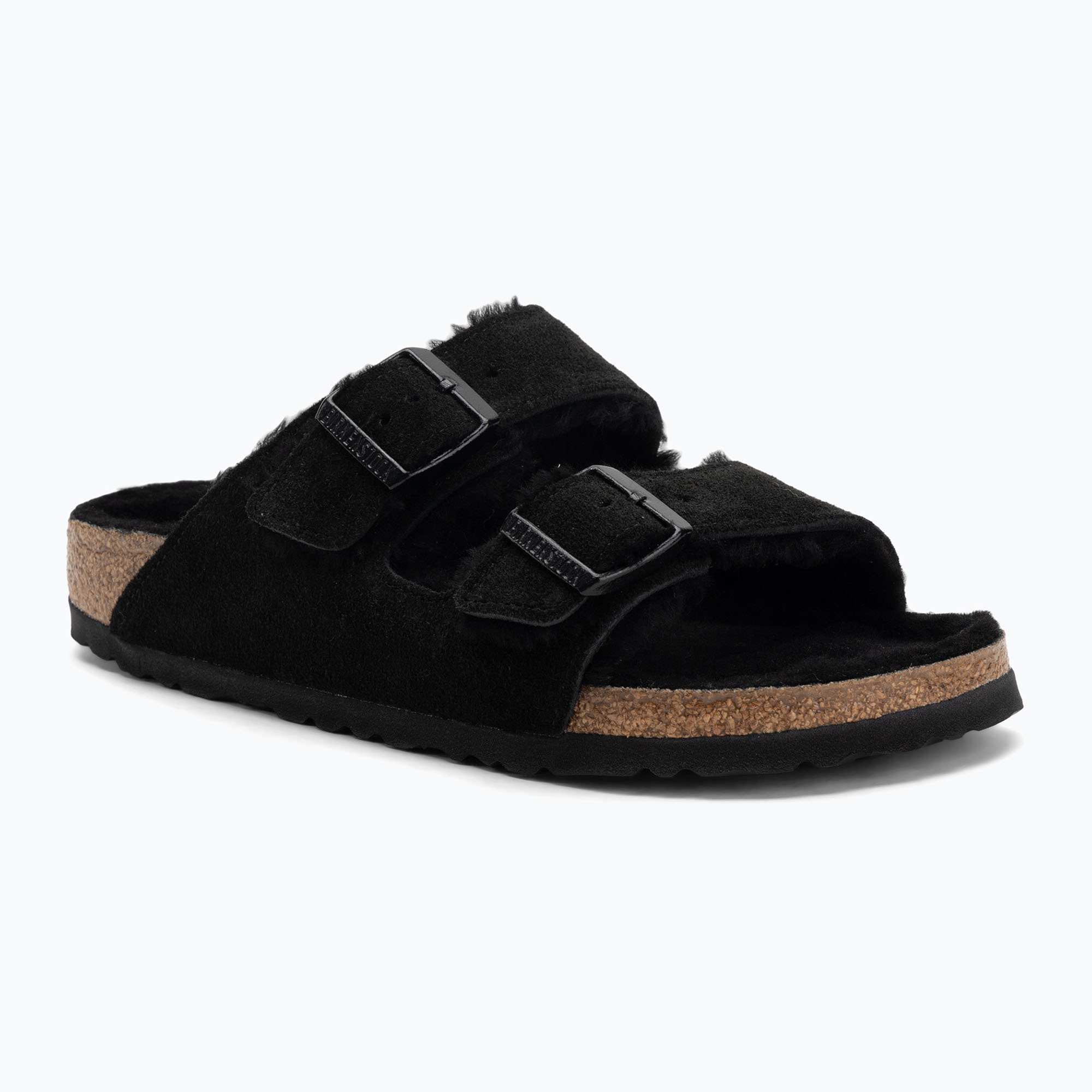 Klapki BIRKENSTOCK Arizona Shearling SL Narrow black 