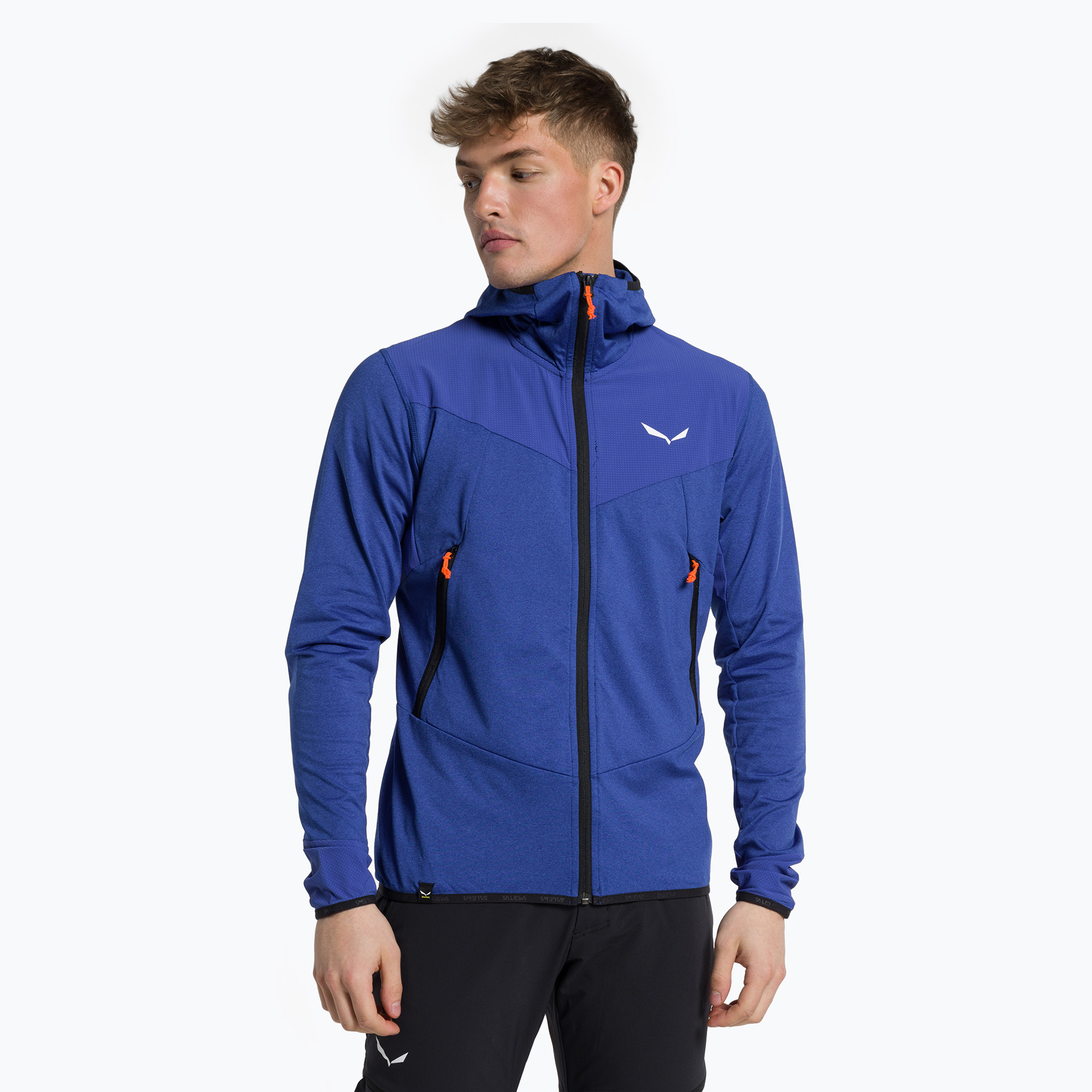 Bluza trekkingowa męska Salewa Agner Hybrid PL/DST FZ Hoody electric melange 