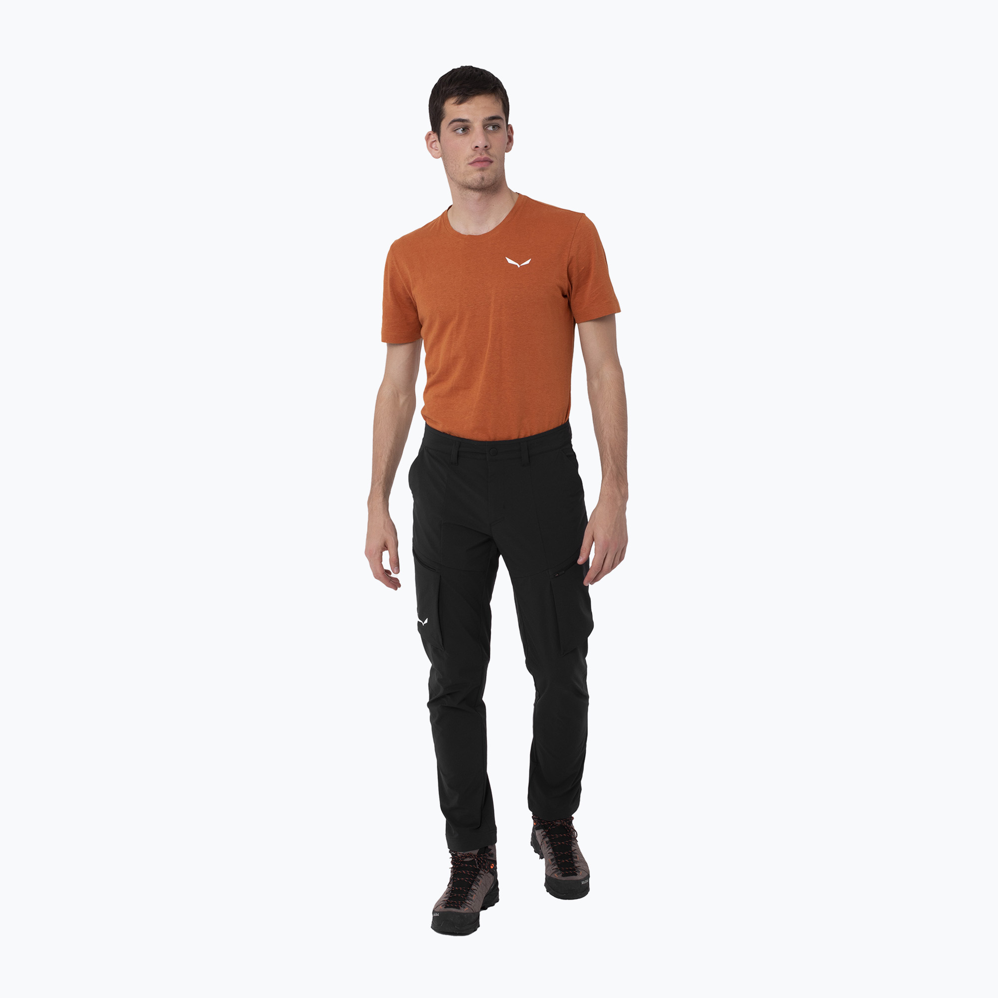 Pantaloni softshell da uomo Salewa Puez DST Cargo nero out