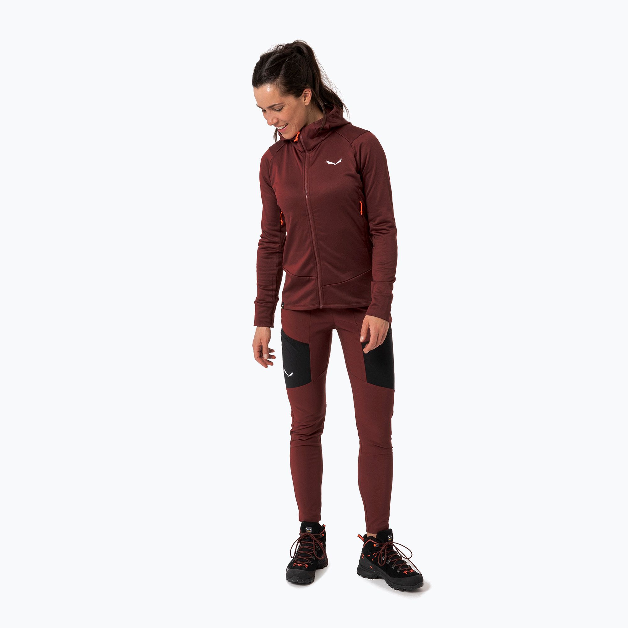 Spodnie softshell damskie Salewa Puez DST Warm Cargo syrah/black out 