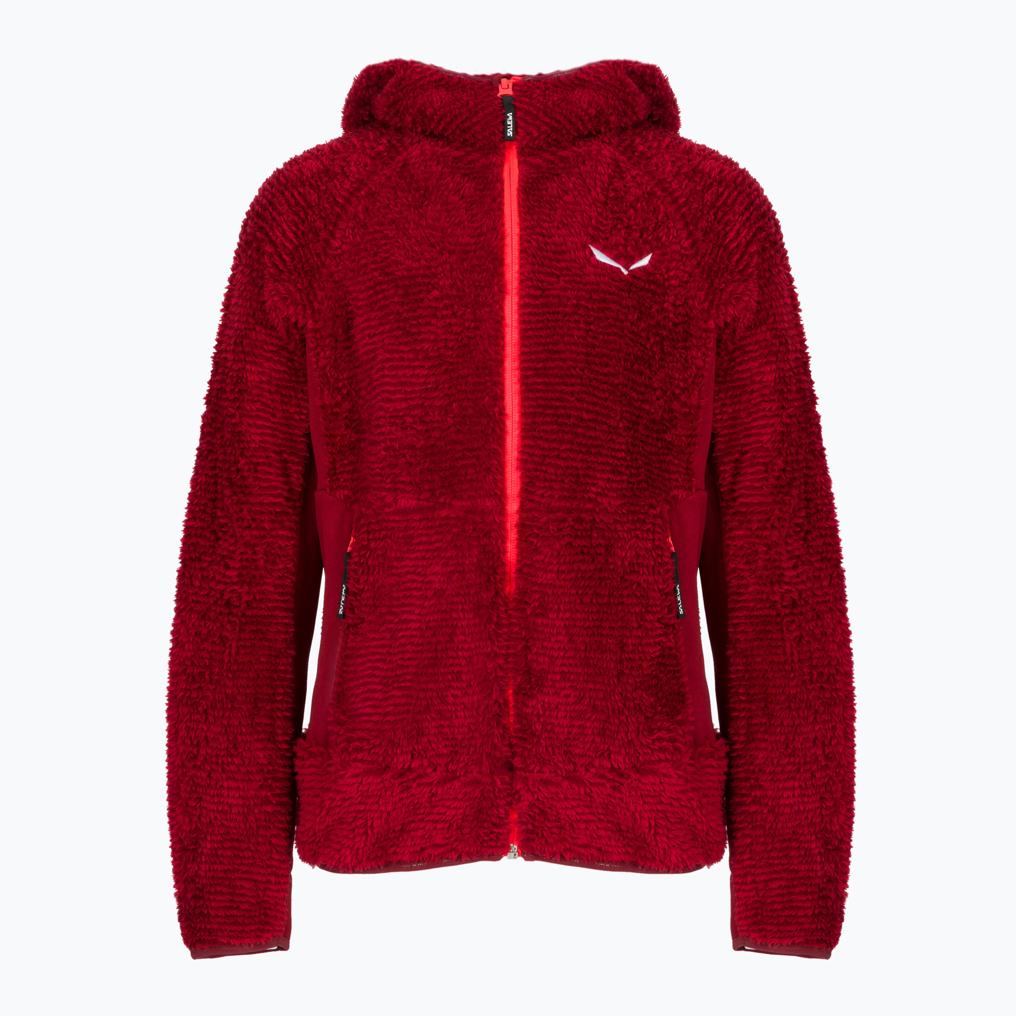 Bluza polarowa dziecięca Salewa Puez Highloft 2 PL Hooded syrah/fluo coral 