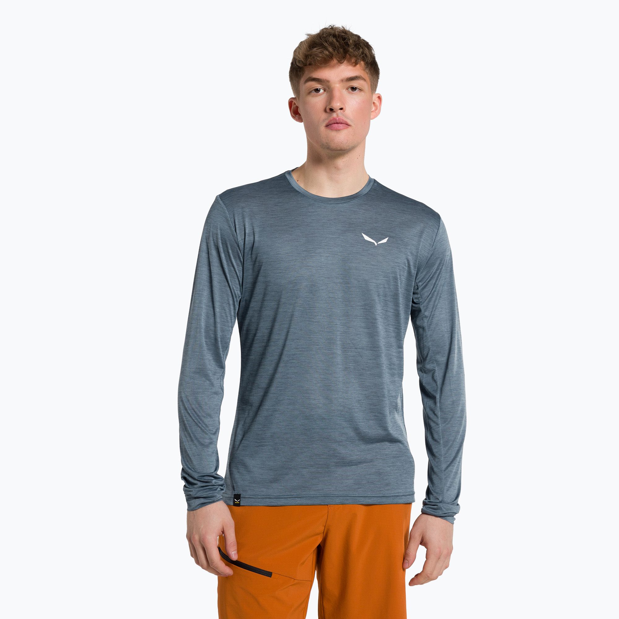 Longsleeve trekkingowy męski Salewa Puez Melange Dry java blue melange 