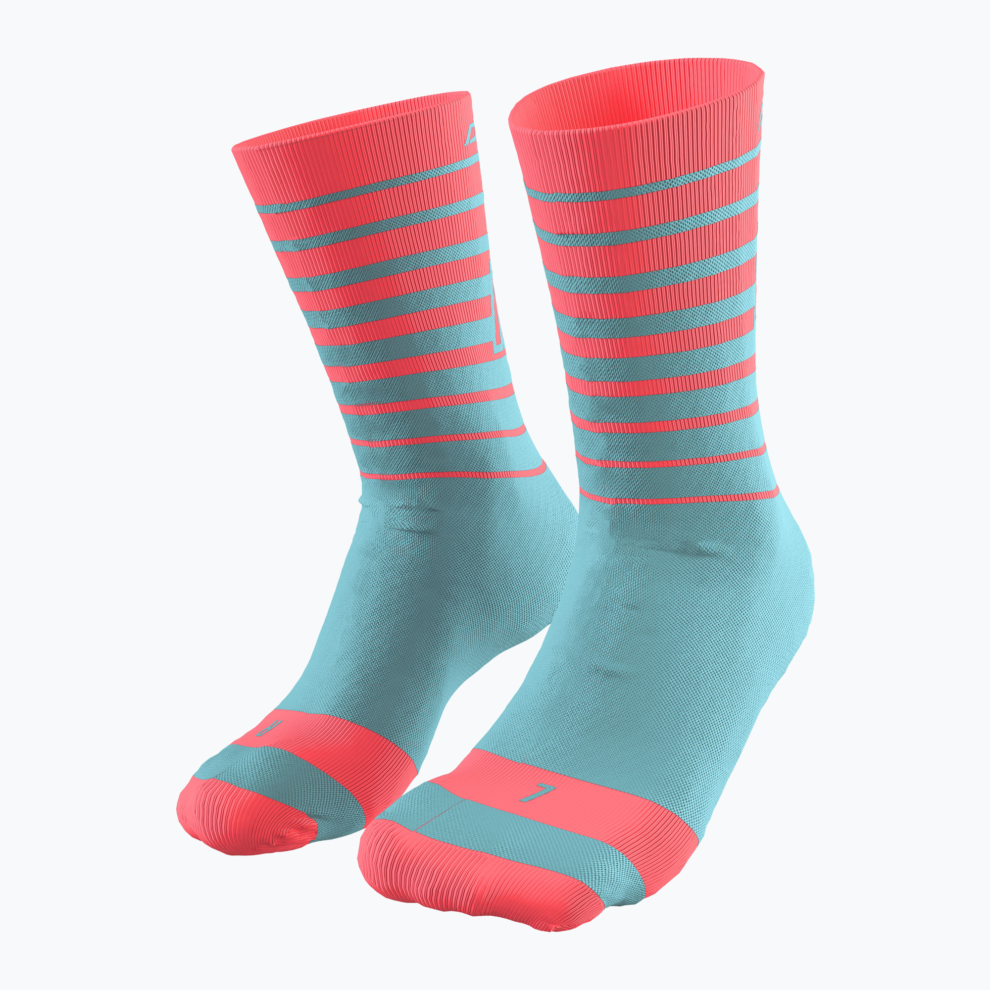 DYNAFIT Live To Ride сини/розови чорапи за колоездене 08-0000071746