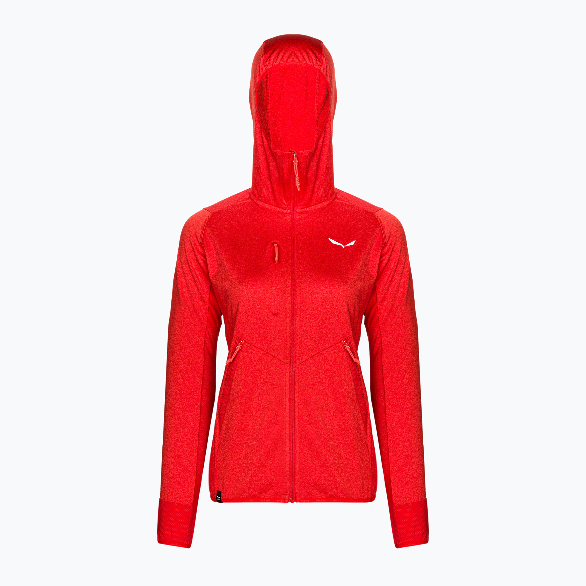 Bluza trekkingowa damska Salewa Agner Hybrid PL/DST FZ Hoody flame melange 