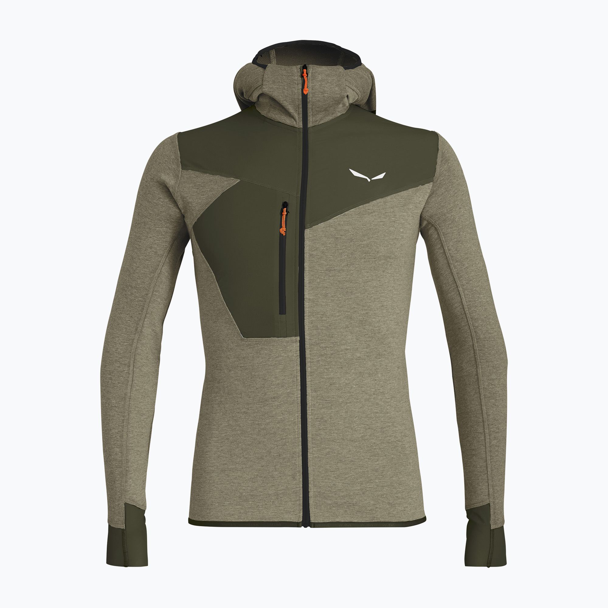 Bluza trekkingowa męska Salewa Puez 2 Dry Hood FZ dark olive melange 