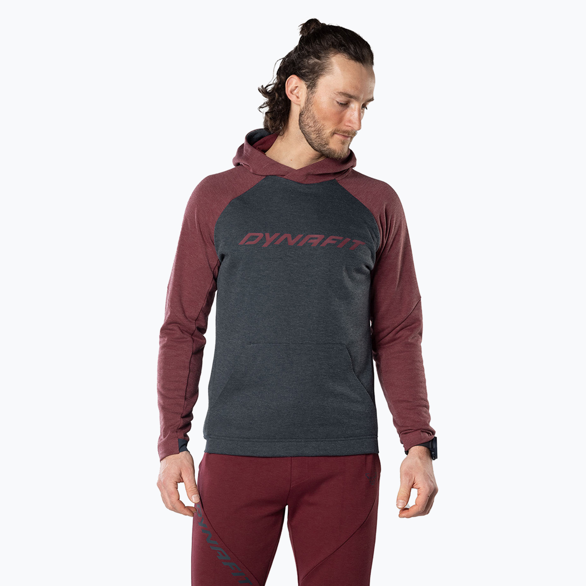 Felpa con cappuccio DYNAFIT 24/7 PTC da uomo, bordeaux (XL) (24/7 PTC Hoody 08-0000071504)