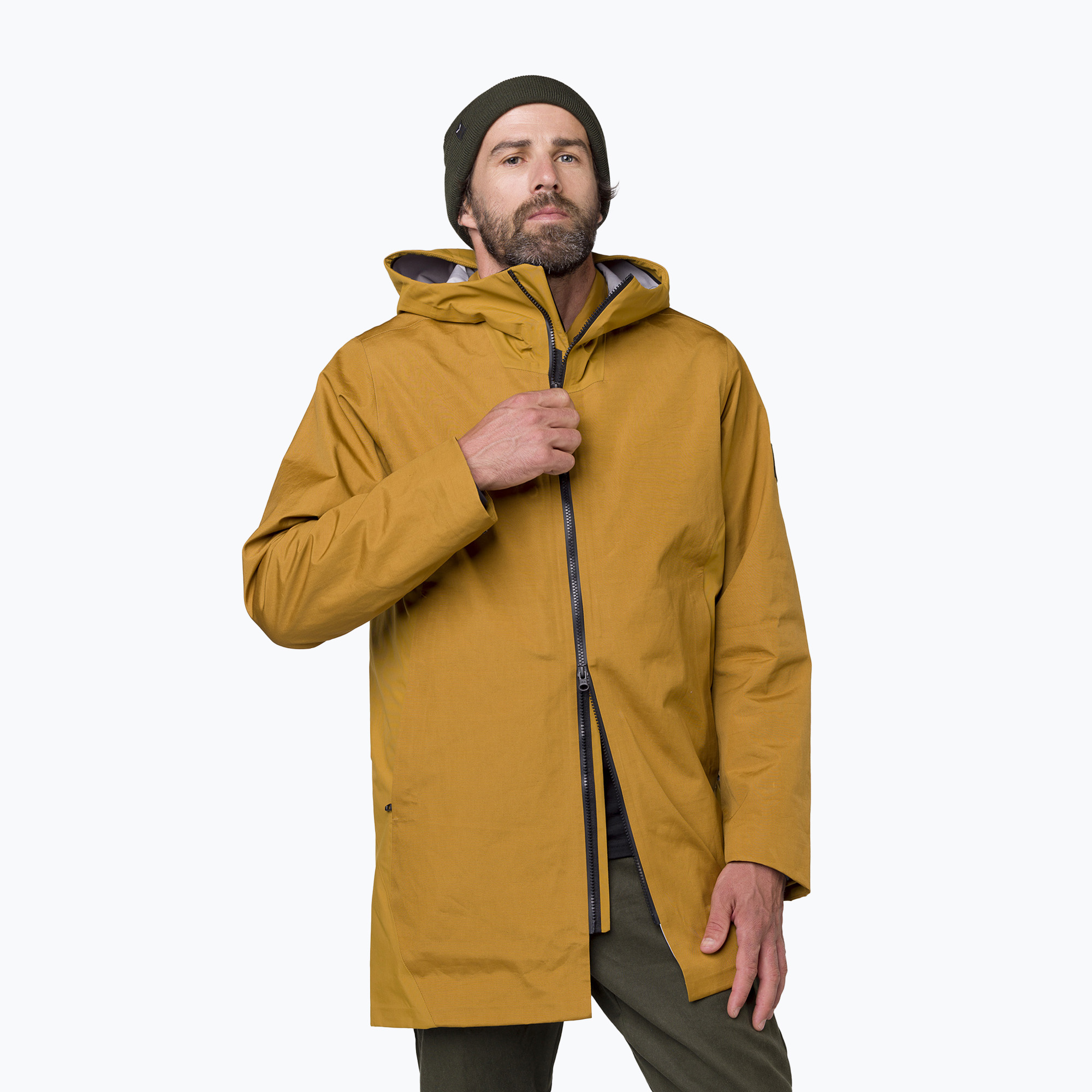 Kurtka przeciwdeszczowa męska Salewa Fanes 3L Ptx Hemp 2/1 Parka golden brown int.7020 