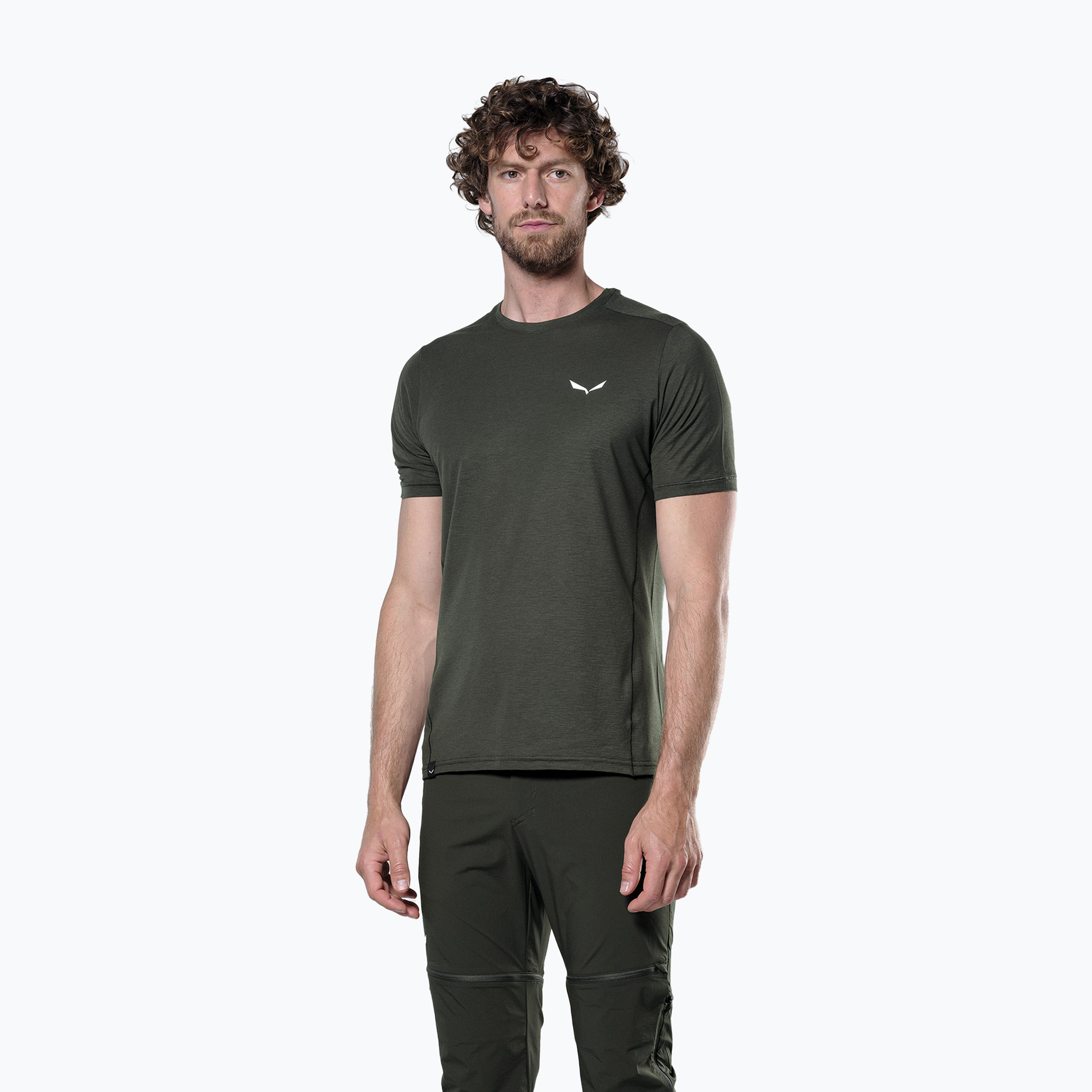 Koszulka trekkingowa męska Salewa Puez Dry dark olive 