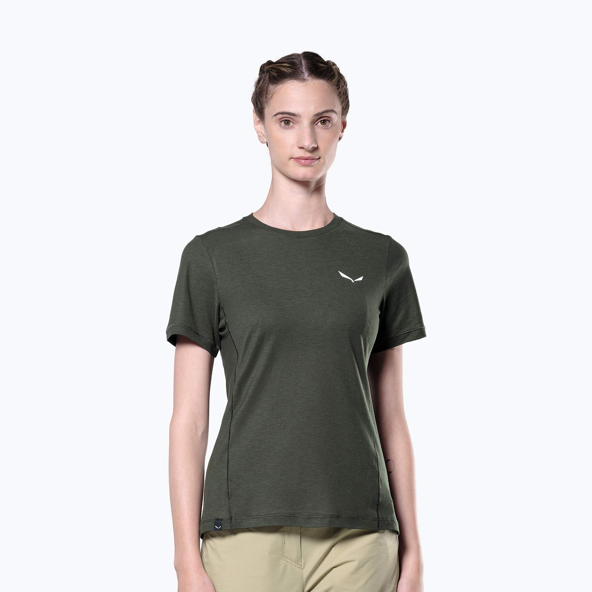 Koszulka trekkingowa damska Salewa Puez Dry dark olive 