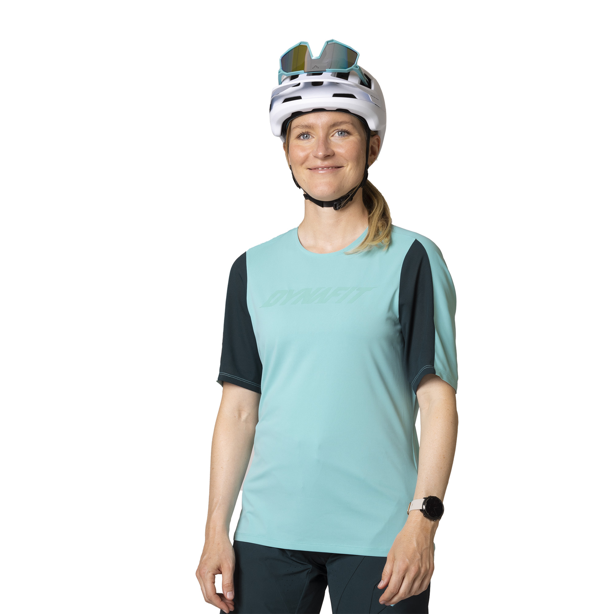 Дамско колоездачно трико DYNAFIT Ride морско синьо/боровинка