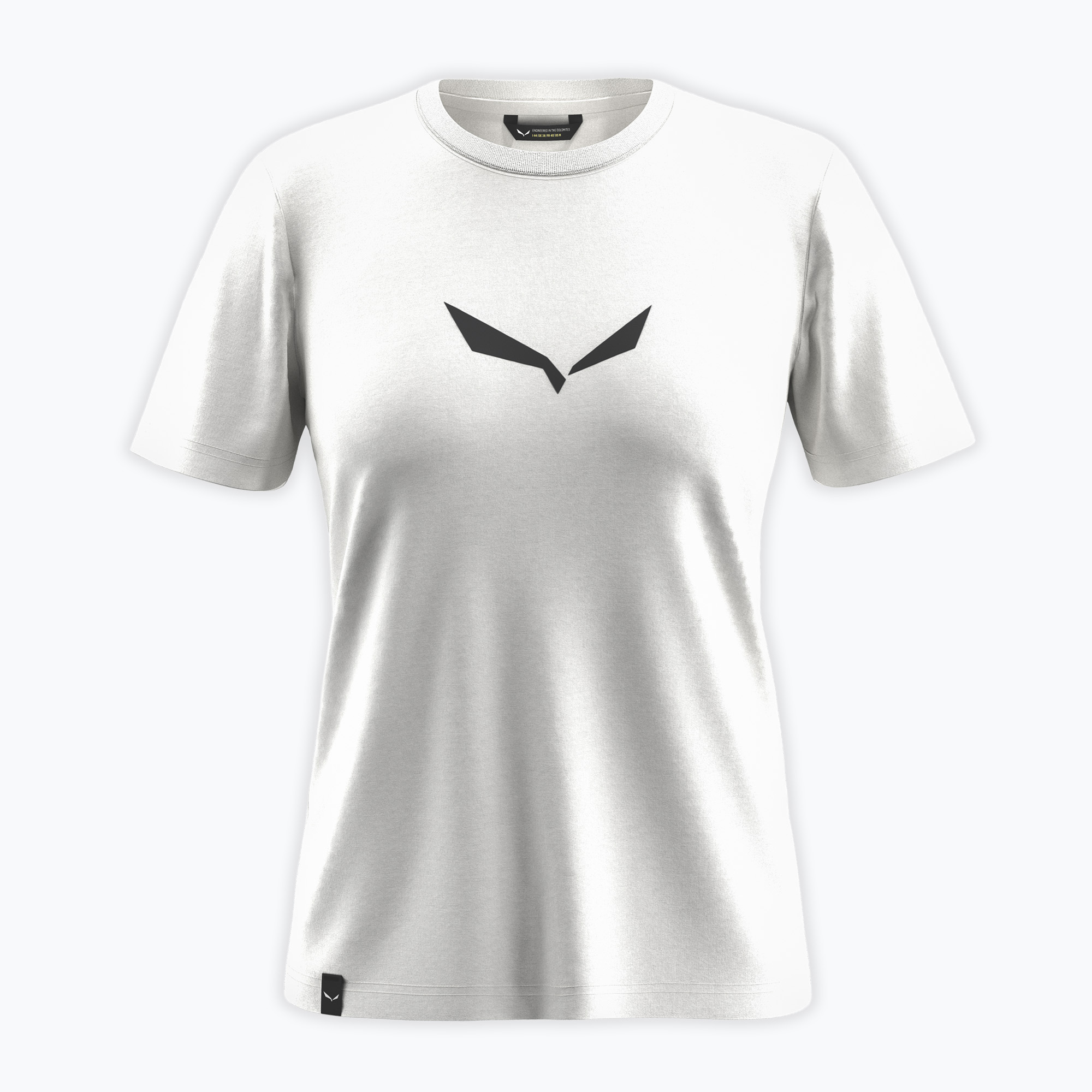 Дамска тениска Salewa Solid Dry white new logo