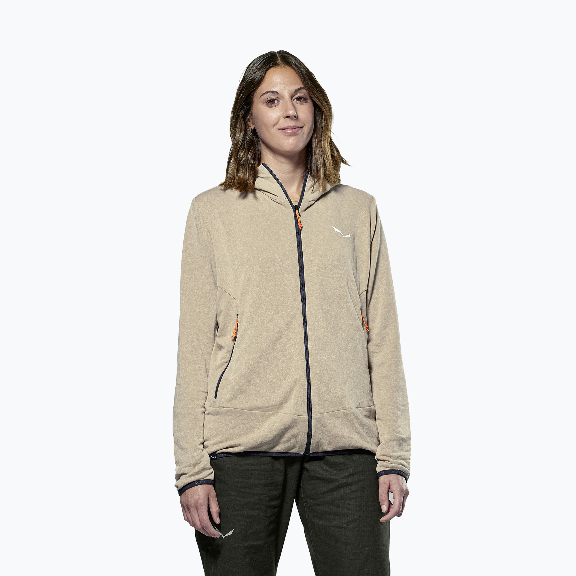 Bluza trekkingowa damska Salewa Agner Hemp 2 Hooded quicksand 