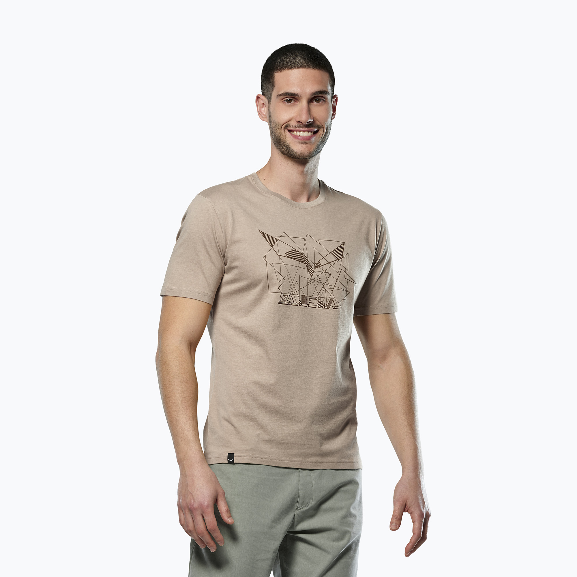 Koszulka męska Salewa Eagle Geometric quicksand 