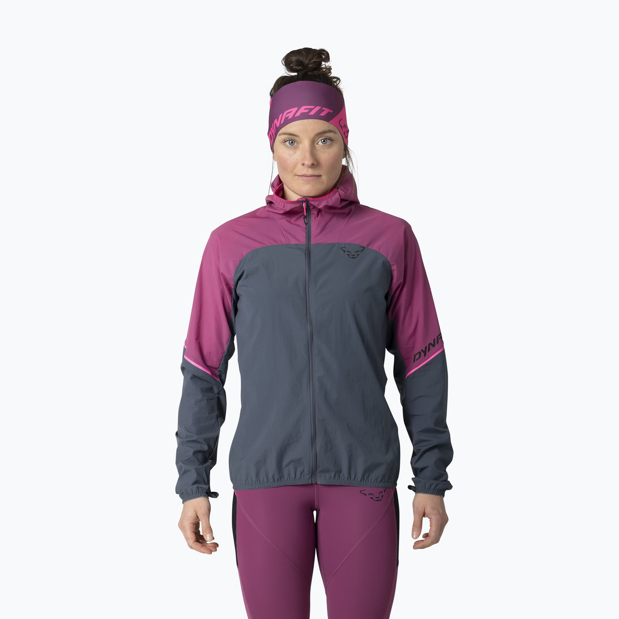 Kurtka do biegania damska DYNAFIT Alpine Wind magenta 