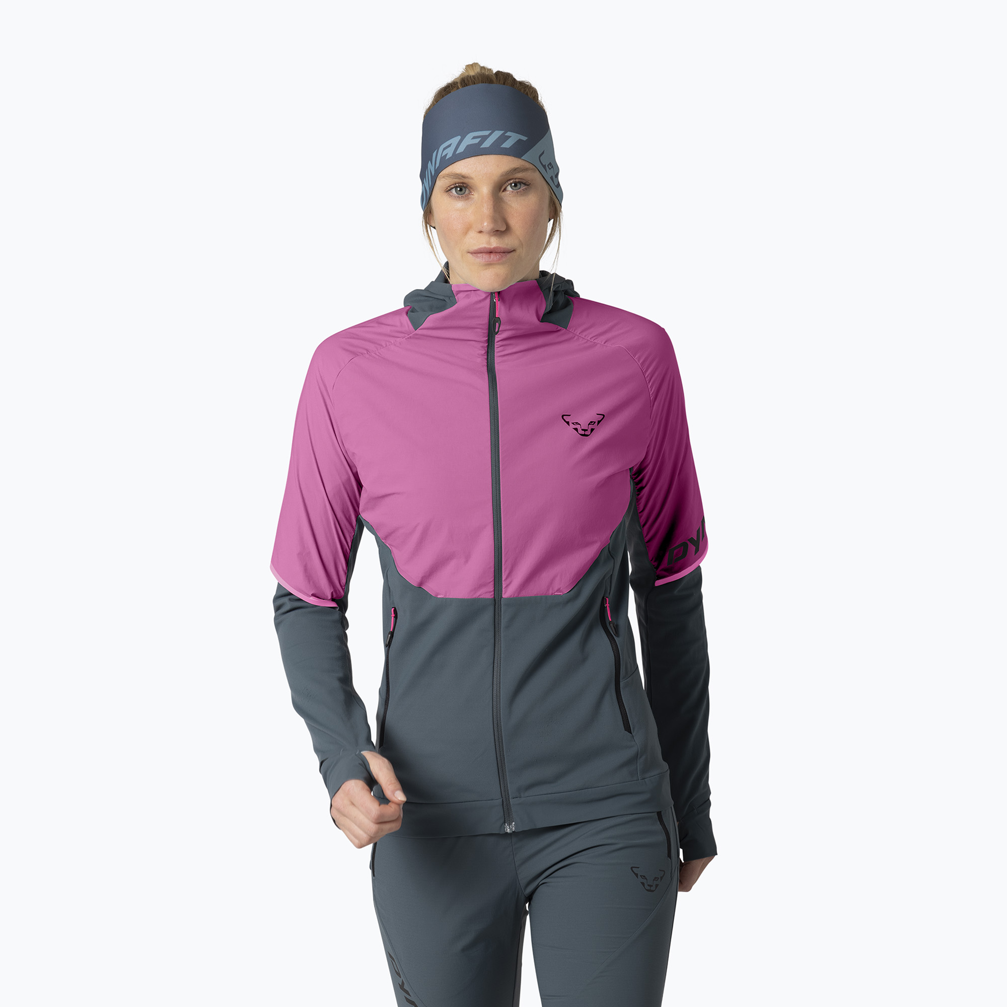 Kurtka do biegania damska DYNAFIT Alpine Hybrid magenta 