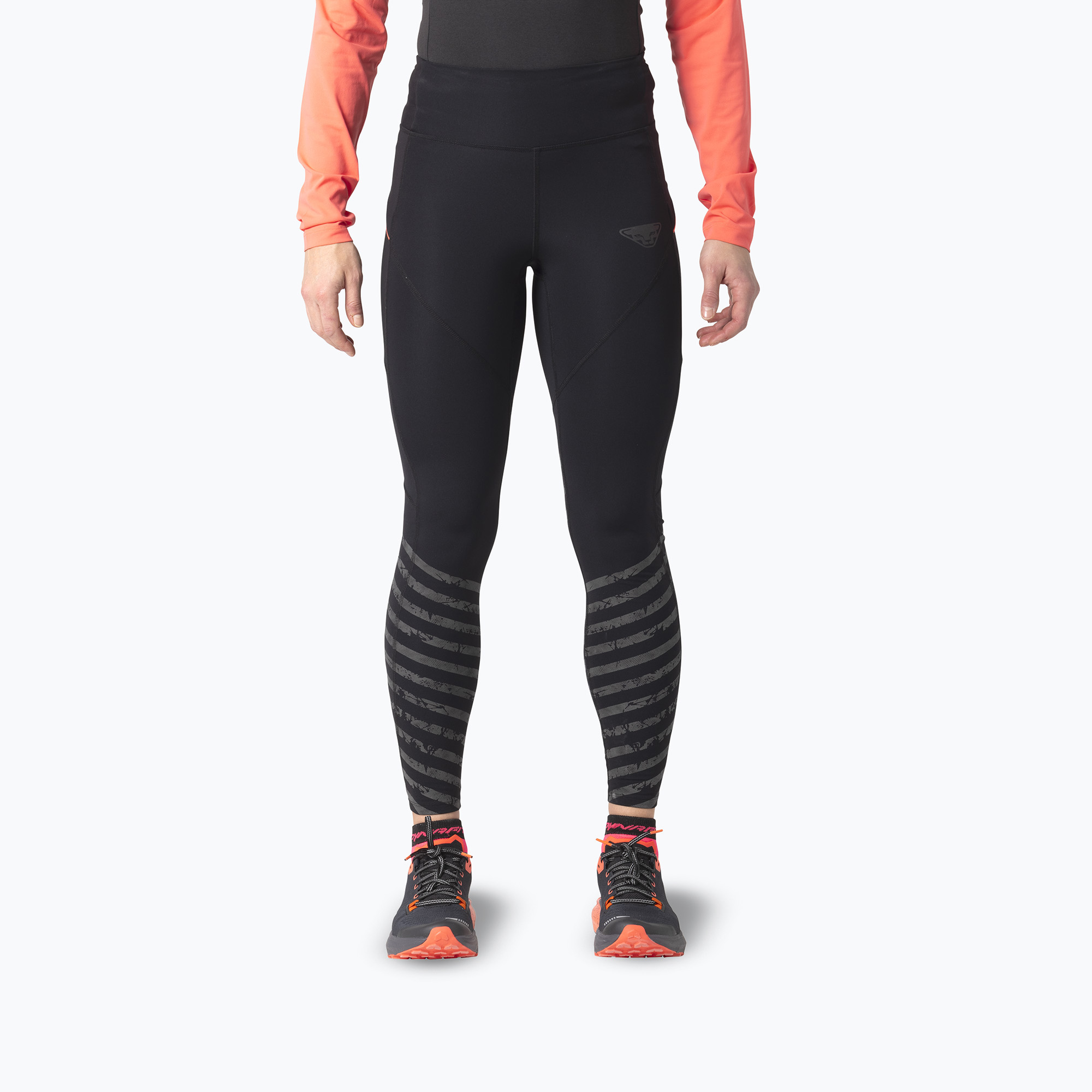 Legginsy do biegania damskie DYNAFIT Trail Reflective black out 