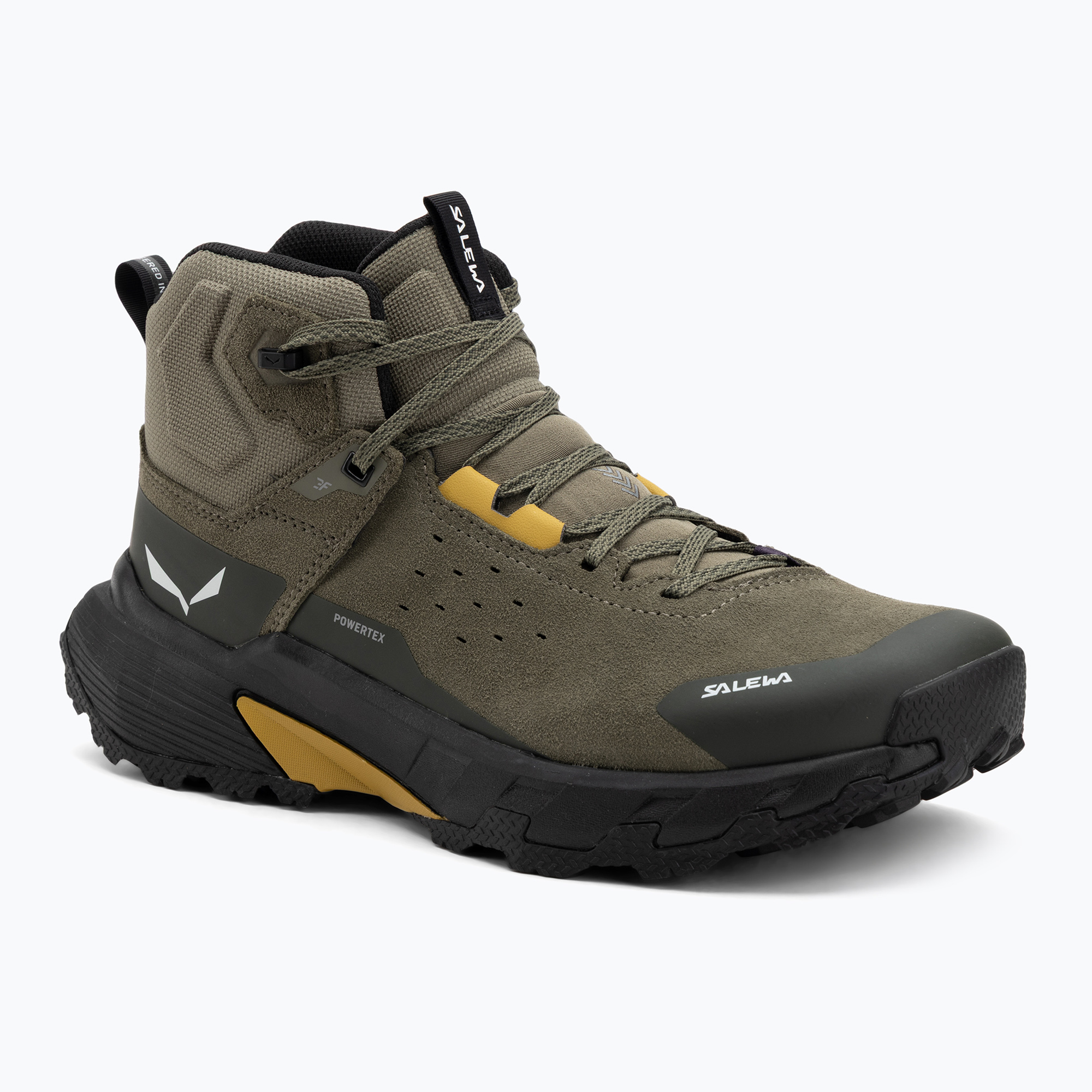 Buty trekkingowe męskie Salewa Pedroc 2 Leather Mid PTX faded green/dark olive 