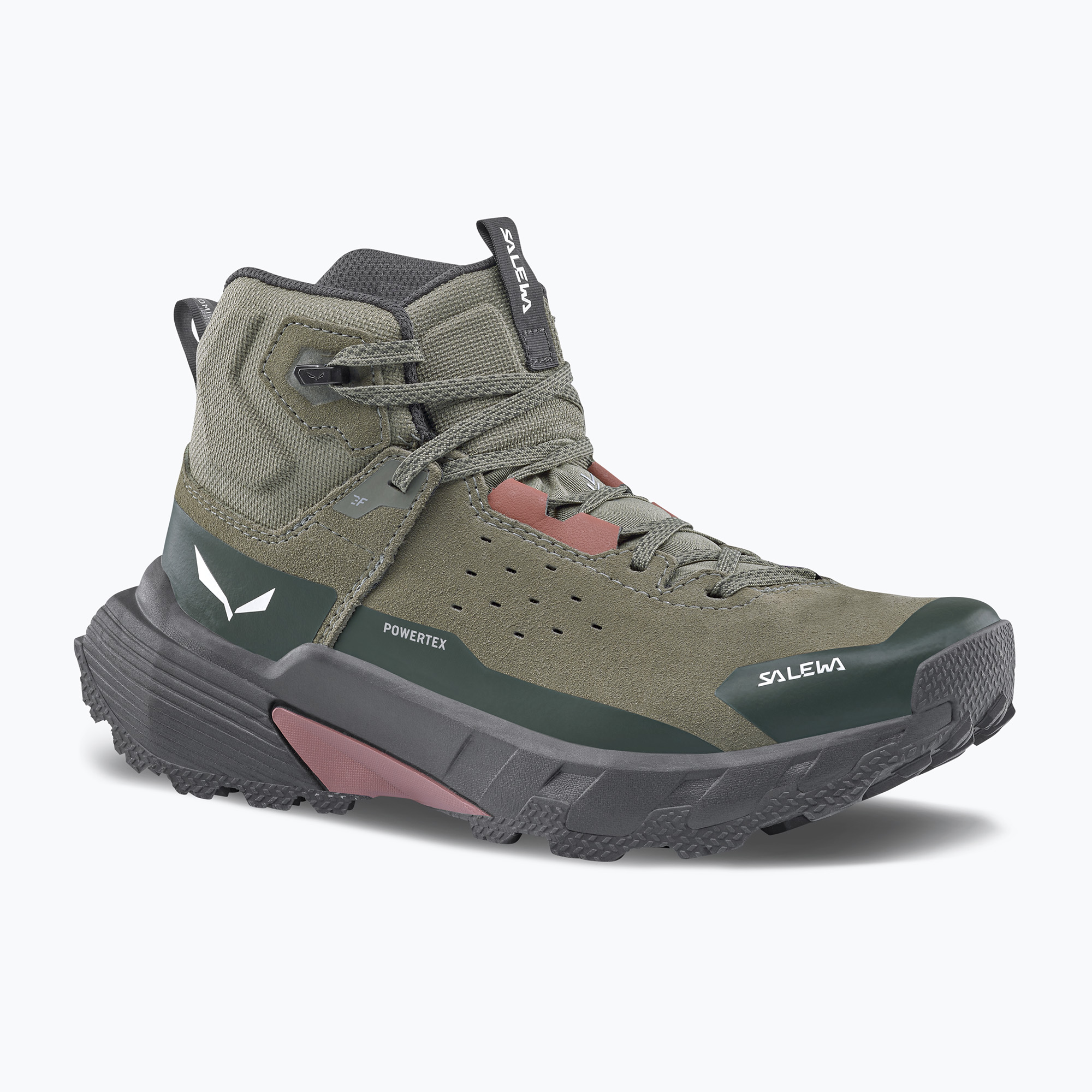 Buty trekkingowe damskie Salewa Pedroc 2 Leather Mid PTX faded green/dark olive 
