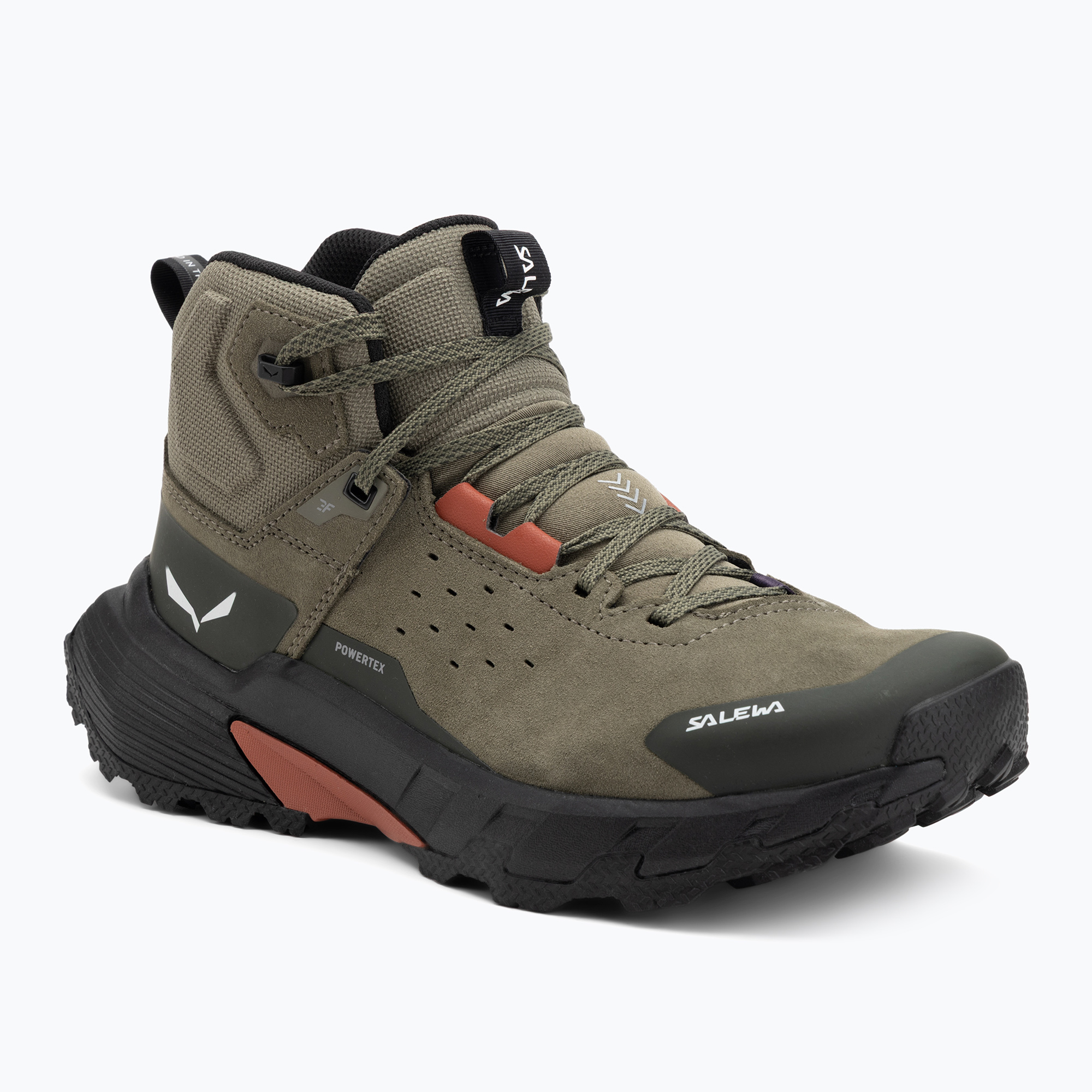 Buty trekkingowe damskie Salewa Pedroc 2 Leather Mid PTX faded green/dark olive 