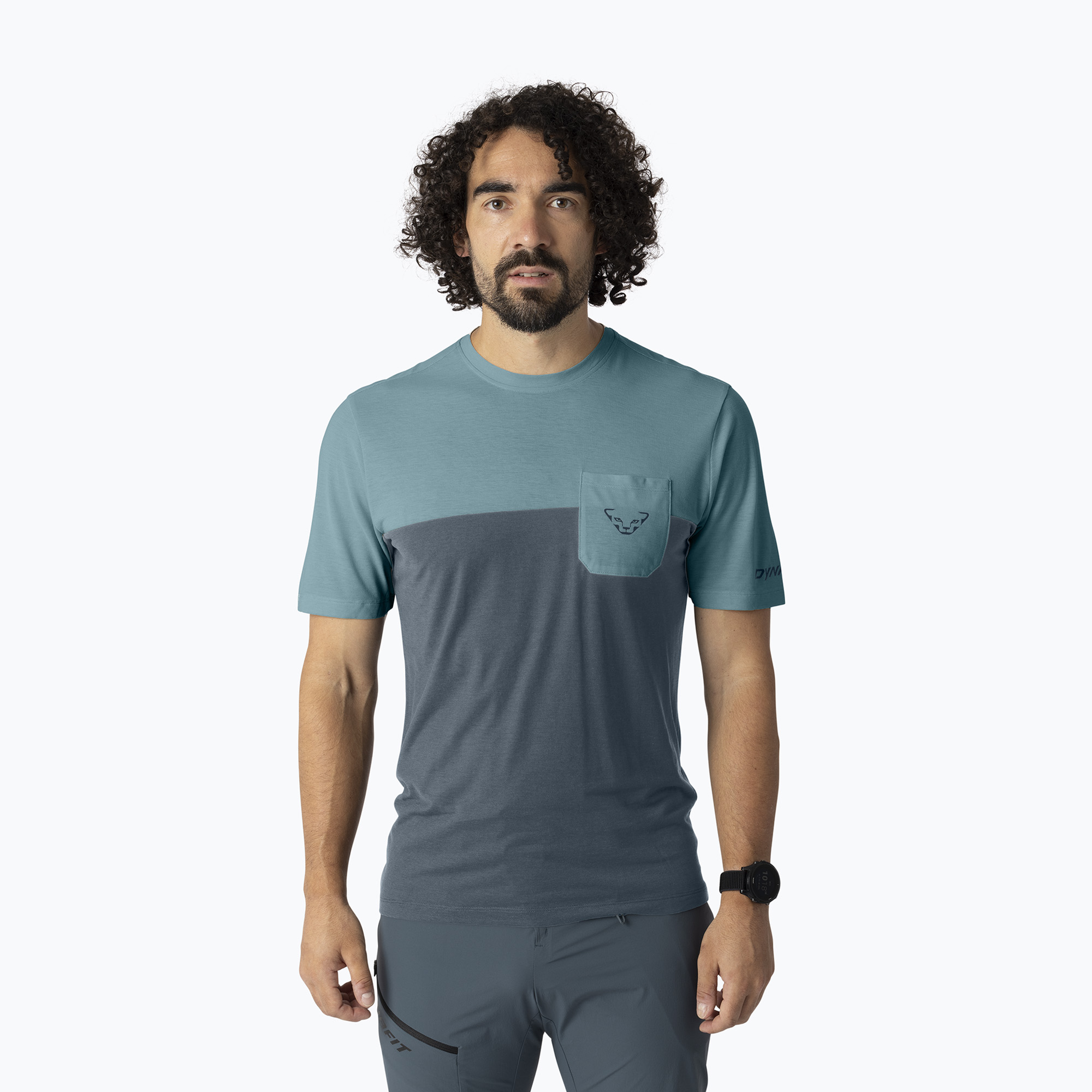 Koszulka trekkingowa męska DYNAFIT Transalper Pocket smoke/blue/0720 
