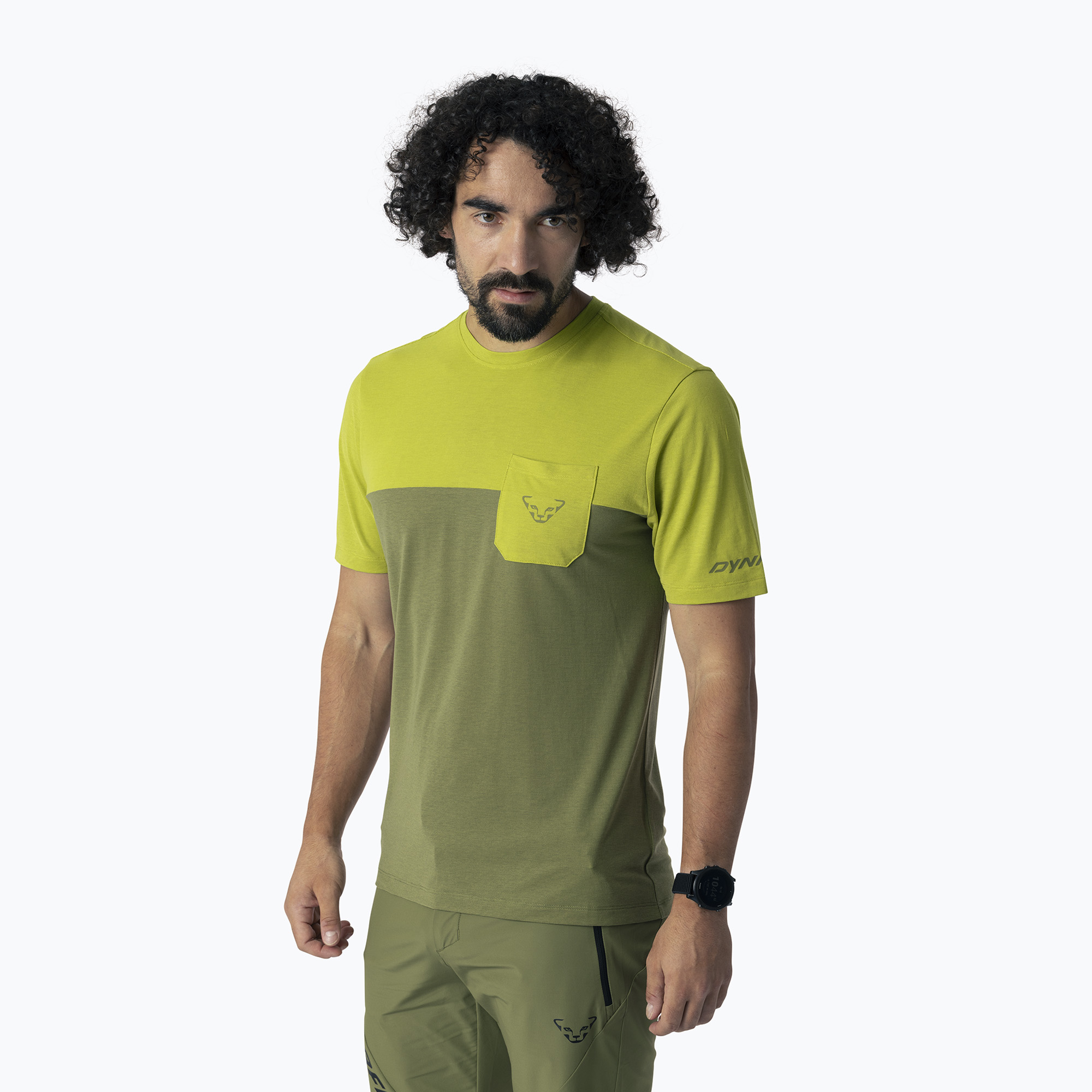 Koszulka trekkingowa męska DYNAFIT Transalper Pocket golden lime/5a40 