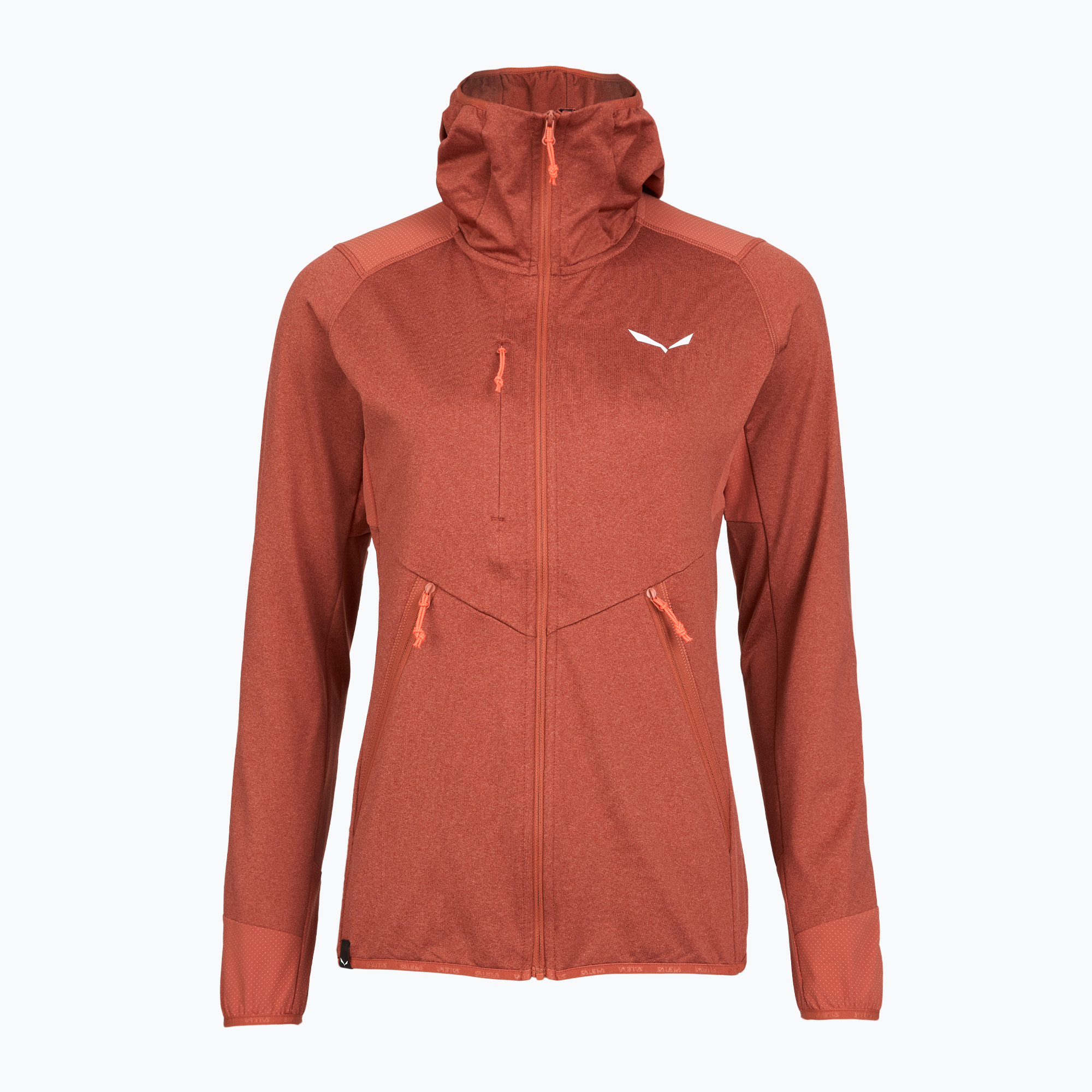 Дамски трекинг суитшърт Salewa Agner Hybrid PL/DST FZ Hoody etruscan red melange