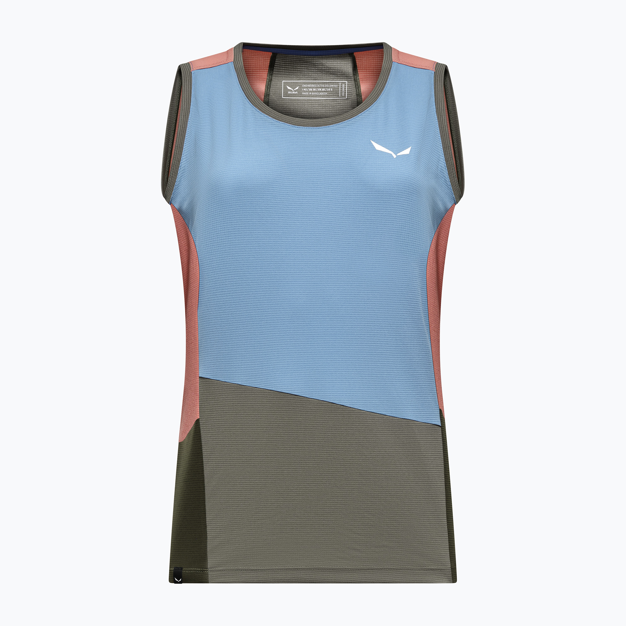Tank top trekkingowy damski Salewa Puez Sporty Dry morning blue multi 