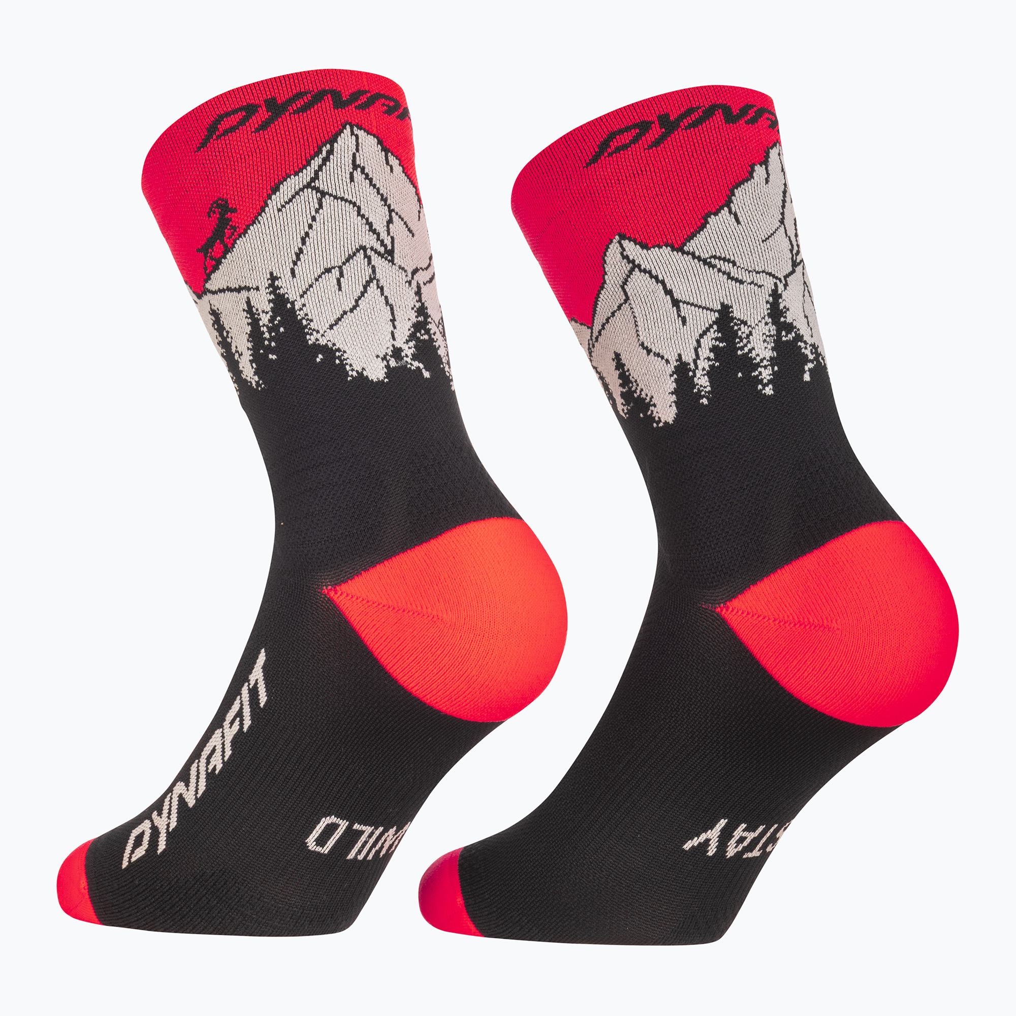 Чорапи DYNAFIT Traverse Crew black out ultra coral/6a10