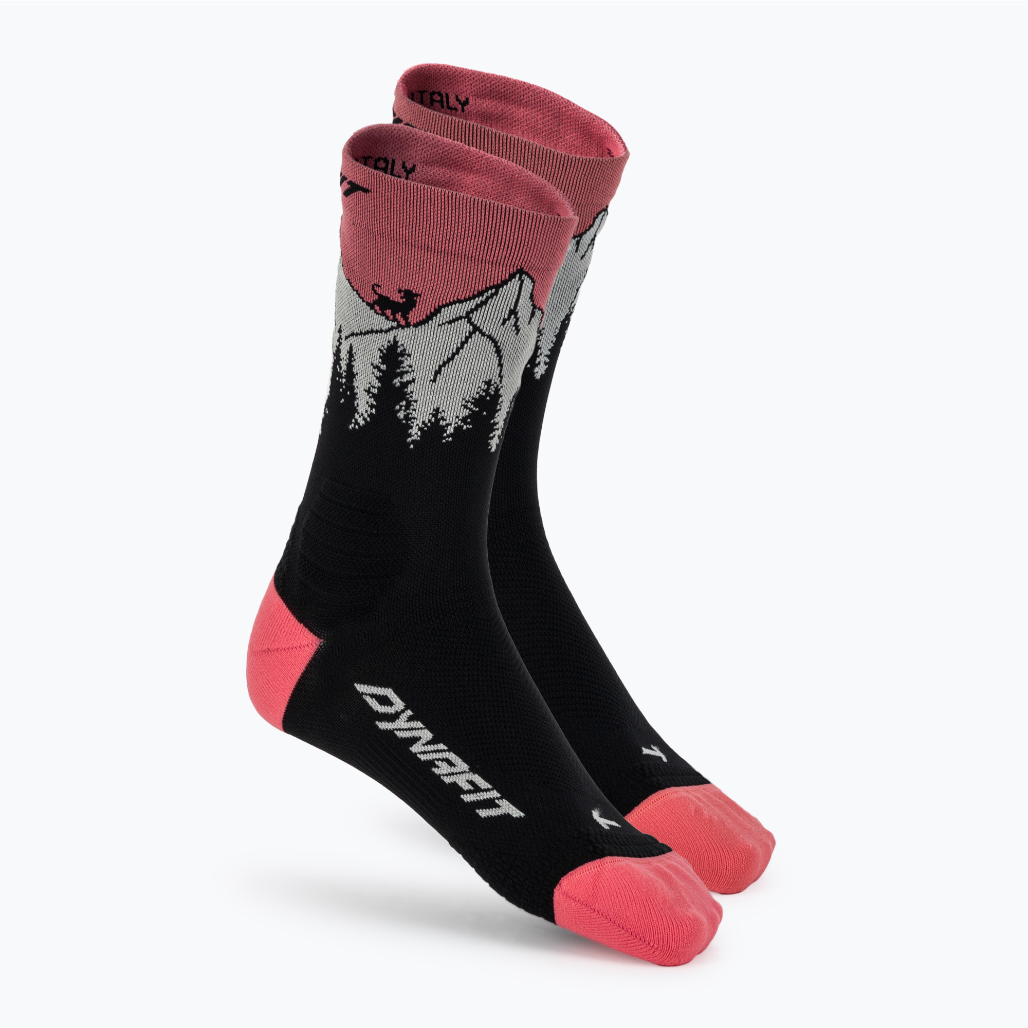 Șosete DYNAFIT Traverse Crew black out ultra coral/6a10