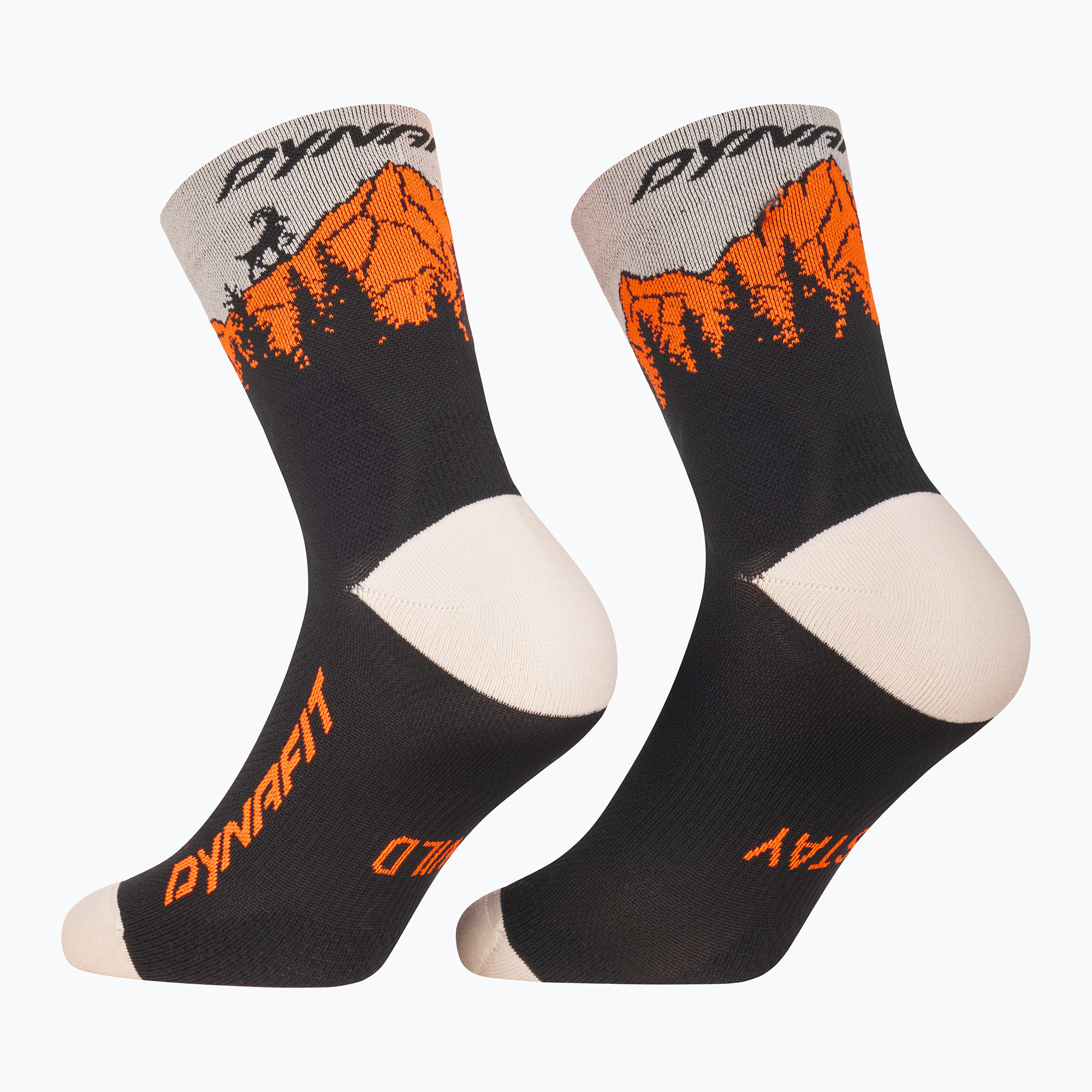 Скиорски чорапи DYNAFIT Traverse Mid black out ultra orange/4220
