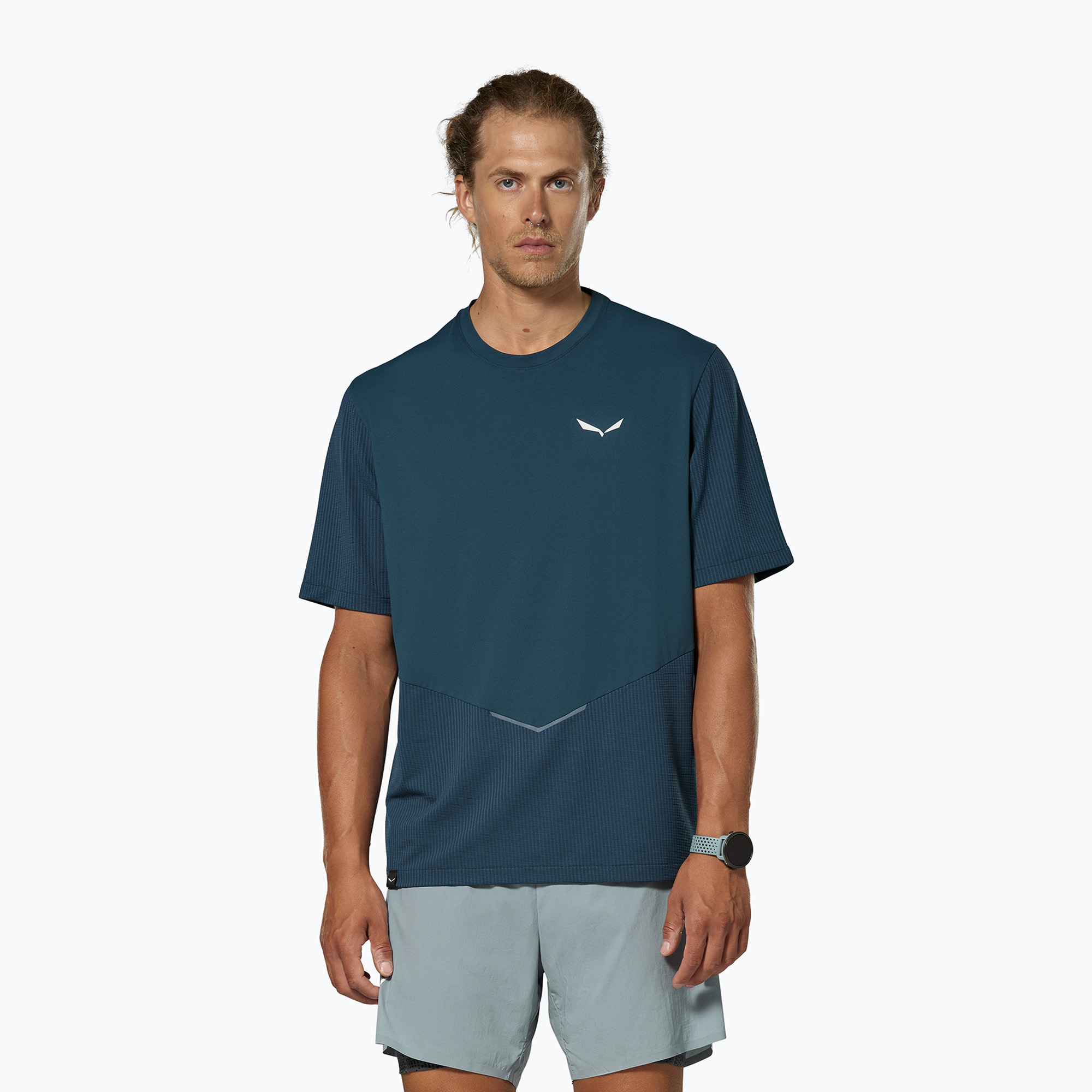 Мъжка тениска Salewa Pedroc Dry Hyb pond blue