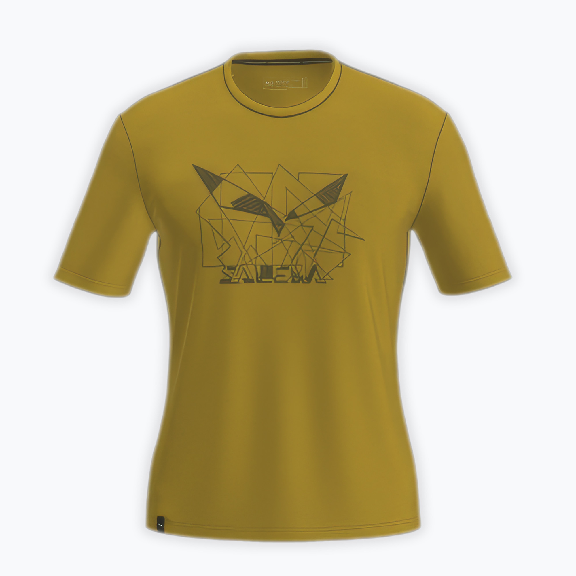 Мъжка тениска Salewa Eagle Geometric olive oil