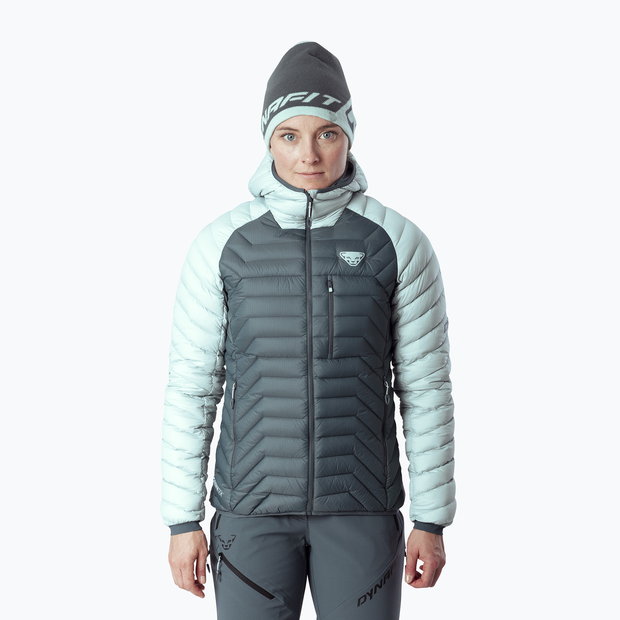 Дамско яке за скитуринг DYNAFIT Radical RDS Down Hooded Jacket cloud blue/0720