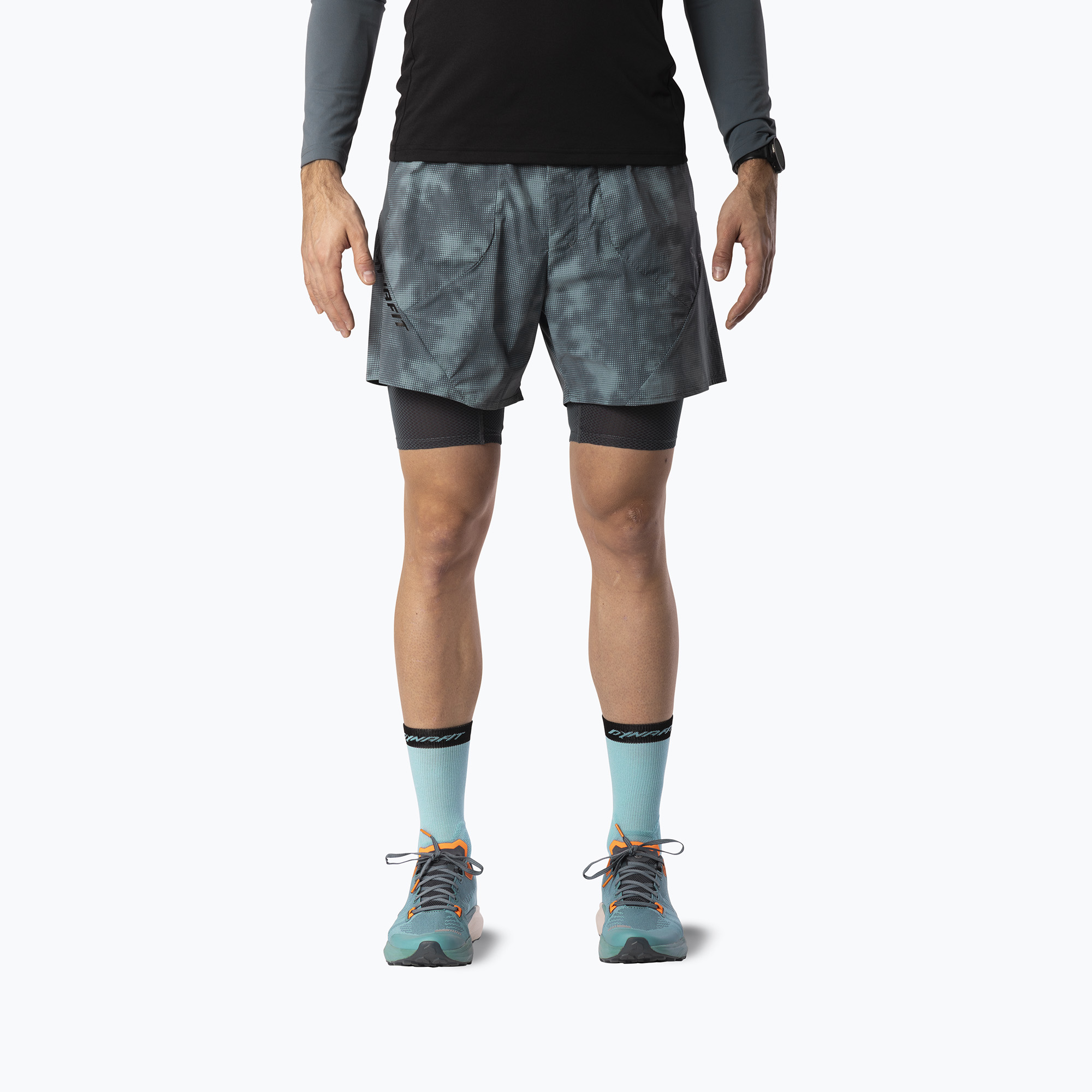 Мъжки шорти за бягане DYNAFIT Trail Reflective 2in1 cinder