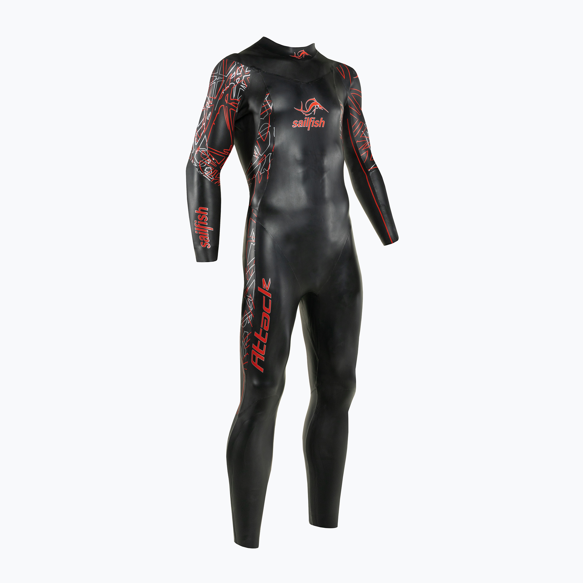 Pianka triathlonowa męska sailfish Attack 7 4,5 mm black/red 