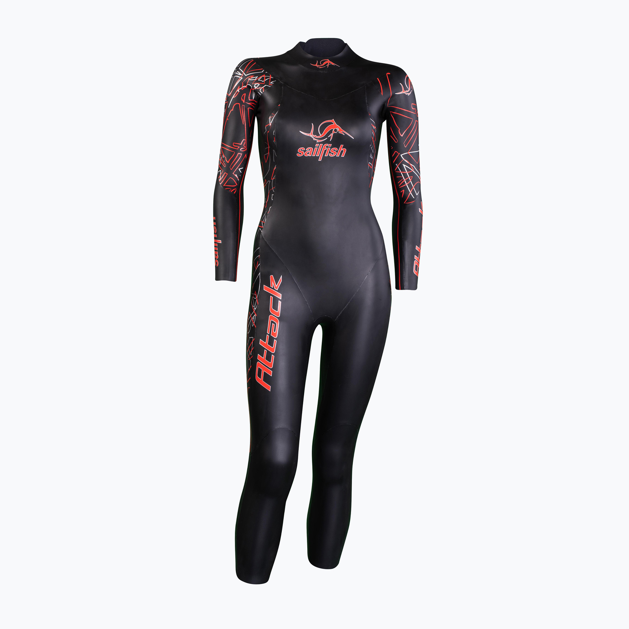 Pianka triathlonowa damska sailfish Attack 7 4,5 mm black/red 