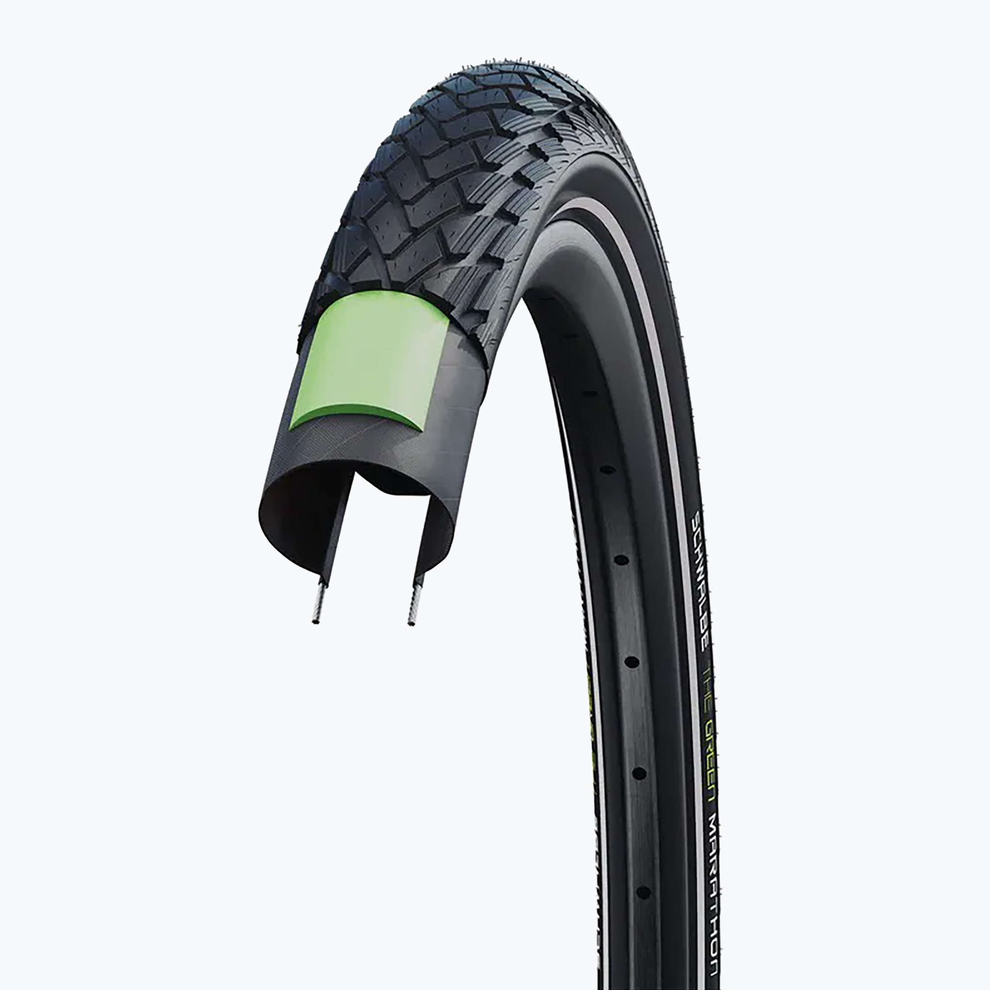 Pneumatico per bicicletta SCHWALBE Green Marathon GreenGuard Addix Eco 28 x 1,75 nero reflex (28 x 1.75) (Green Marathon GreenGuard Addix Eco 11159396