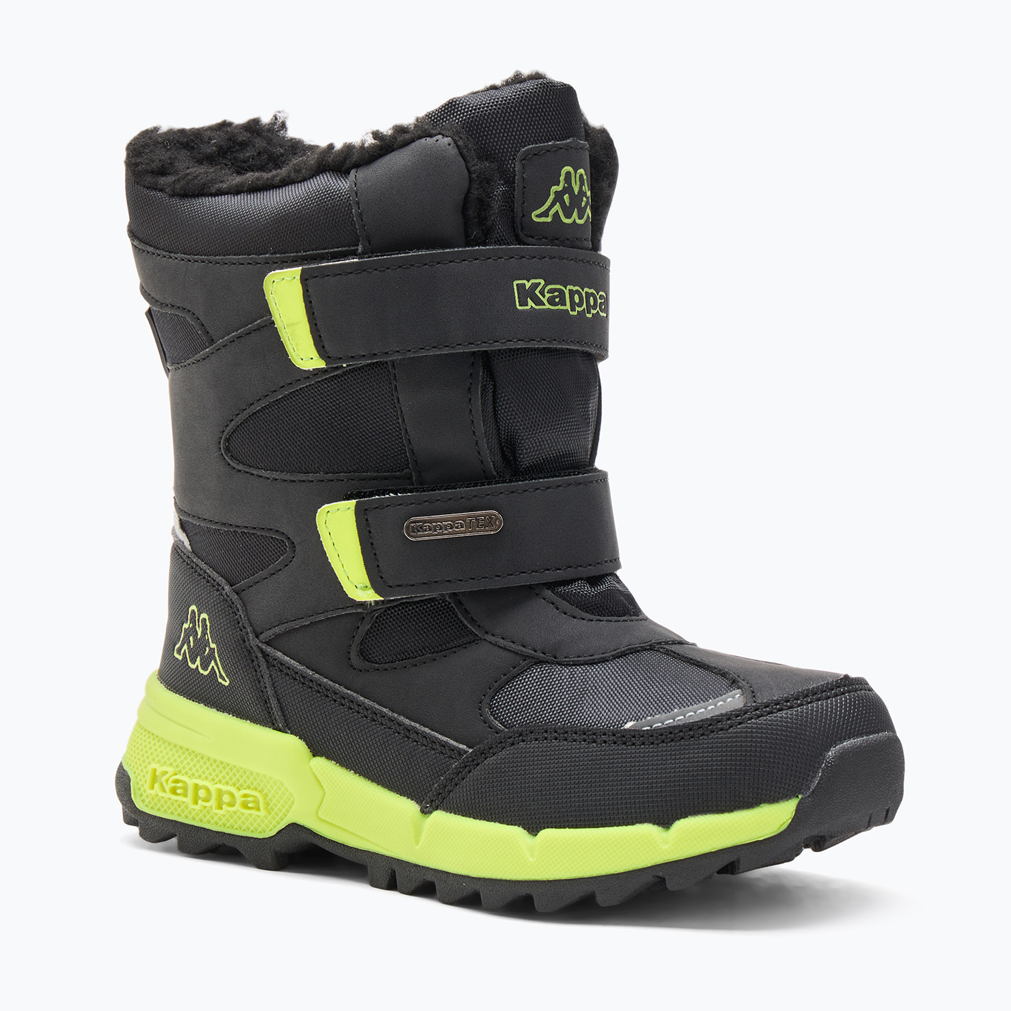 Kappa Cekis Tex nero/lime, stivali da neve per bambini (26 EU) (Cekis Tex 260903K-1133)